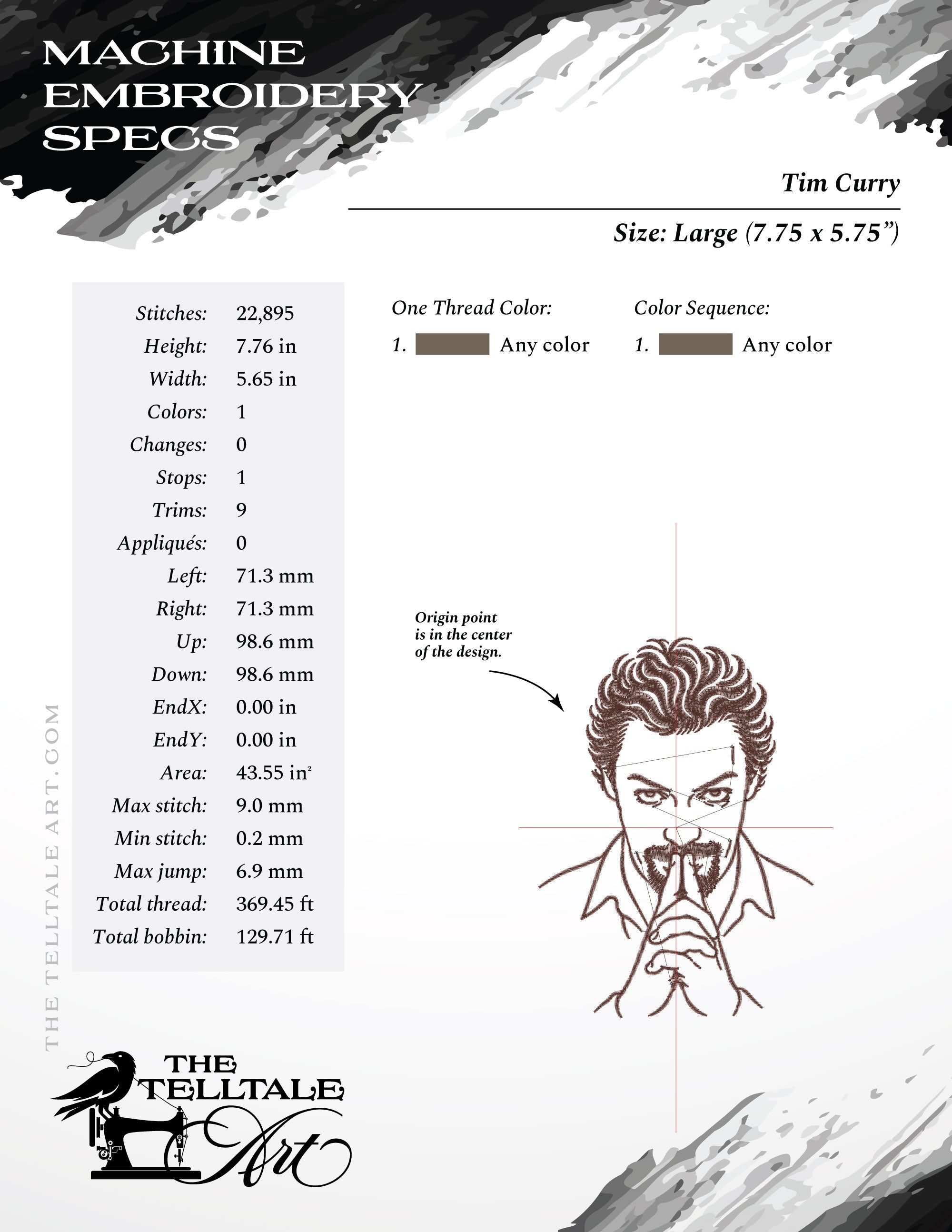 Tim Curry – Five Sizes 6 to 11 Inches – Portrait Tribute