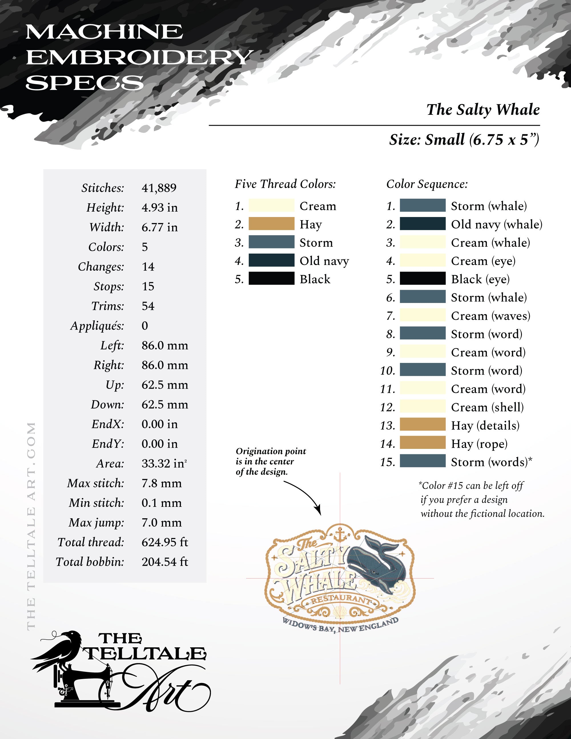 The Salty Whale Restaurant – Widow's Bay Tavern Sign – Sizes 7 to 14 Inches Wide