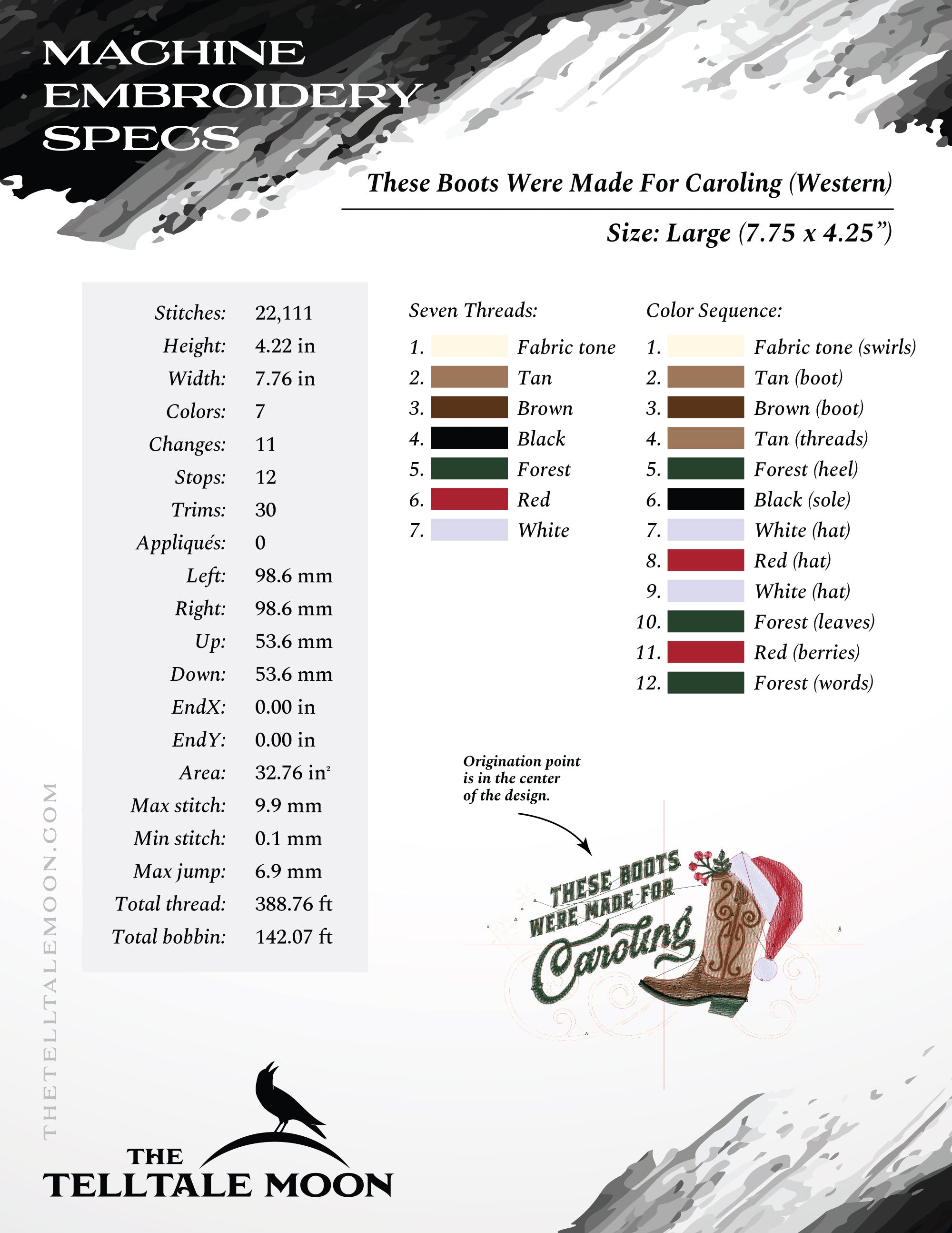 These Boots Were Made for Caroling – Five Sizes 6 to 10 Inches – Western Christmas