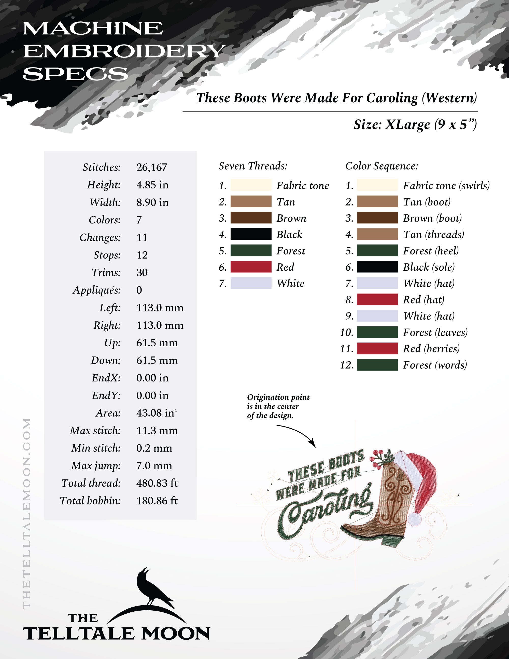 These Boots Were Made for Caroling – Five Sizes 6 to 10 Inches – Western Christmas