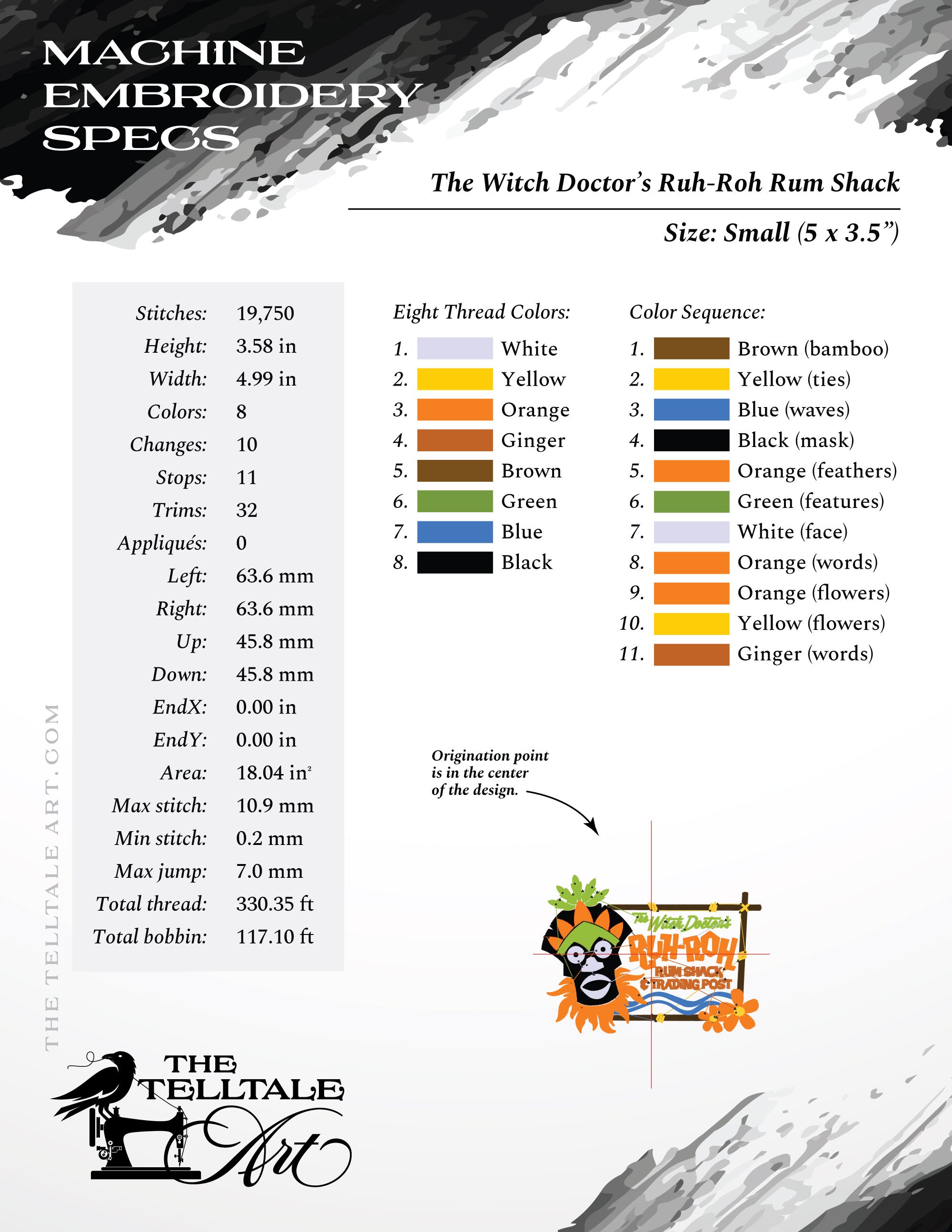Ruh-Roh Tiki Design Set – Three Designs – Several Sizes 4 to 14 Inches