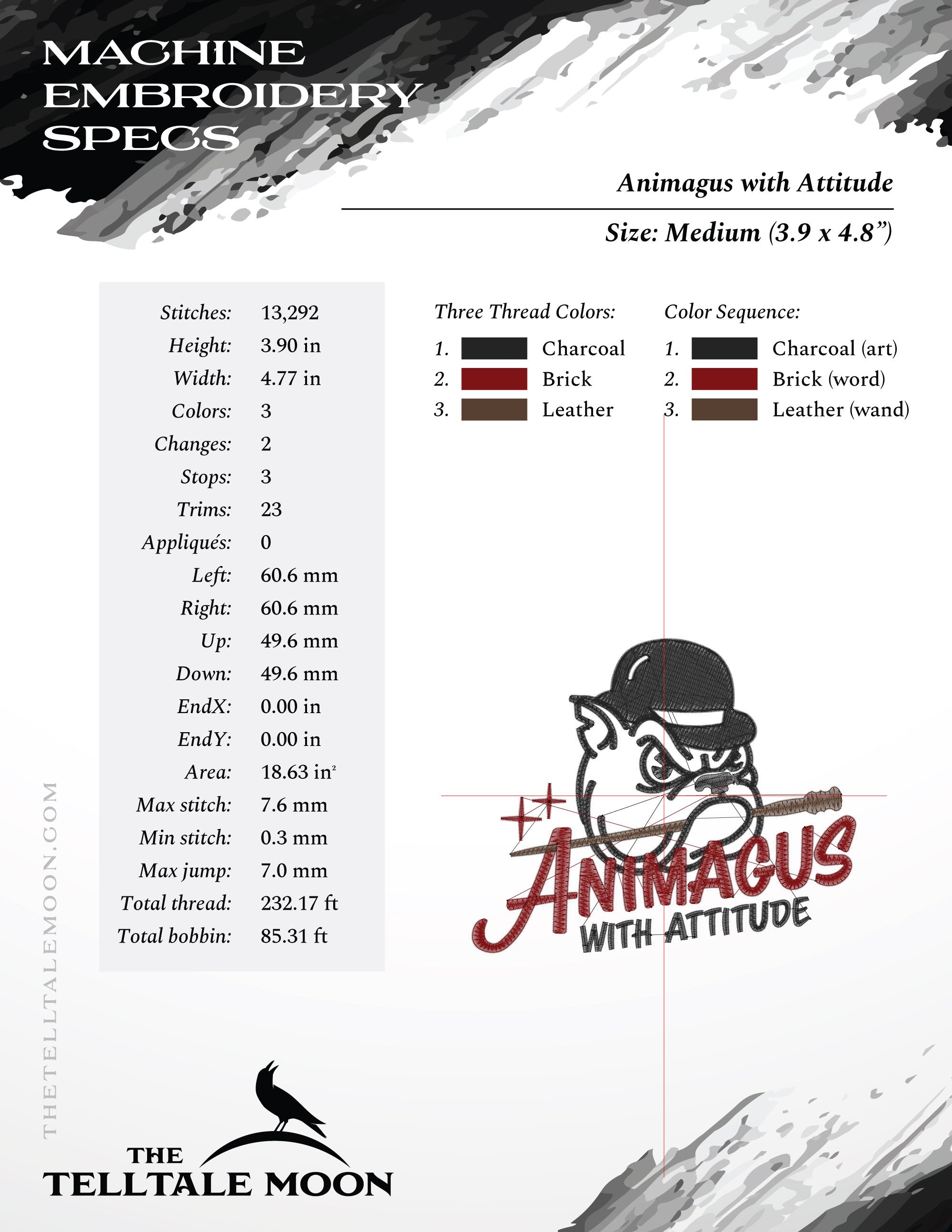 Embroidery Files: Wizard Dog Theme - Two Sizes About 4 and 5 Inches