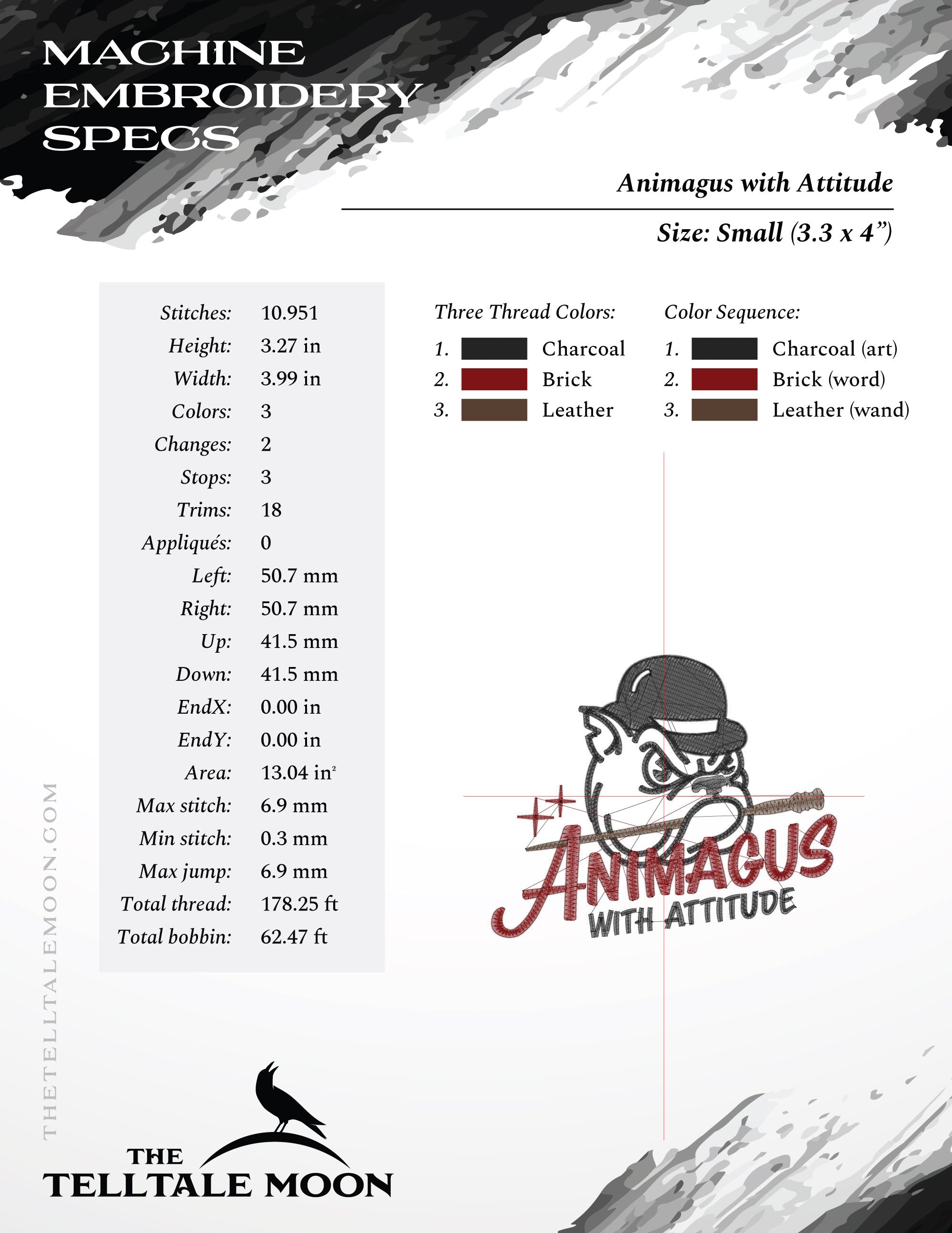 Embroidery Files: Wizard Dog Theme - Two Sizes About 4 and 5 Inches