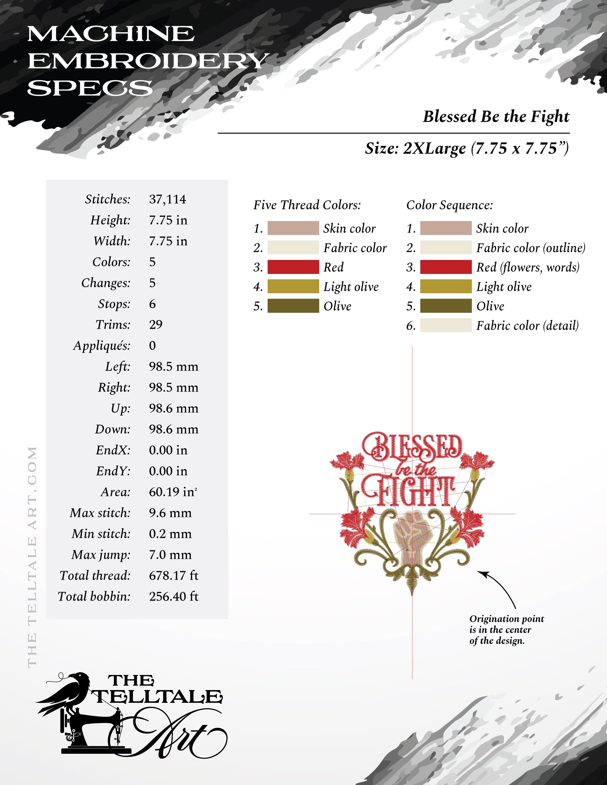 Handmaid-inspired "Blessed Be the Fight" - Seven Sizes 4 to 10 Inches