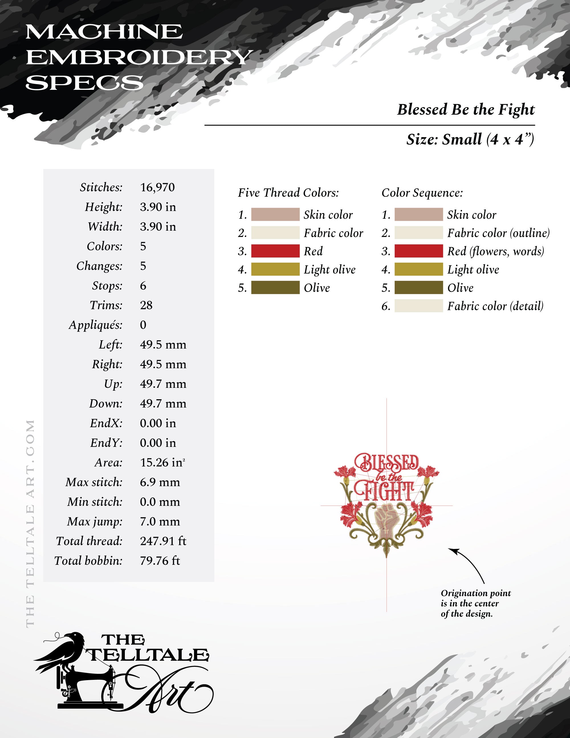 Handmaid-inspired "Blessed Be the Fight" - Seven Sizes 4 to 10 Inches