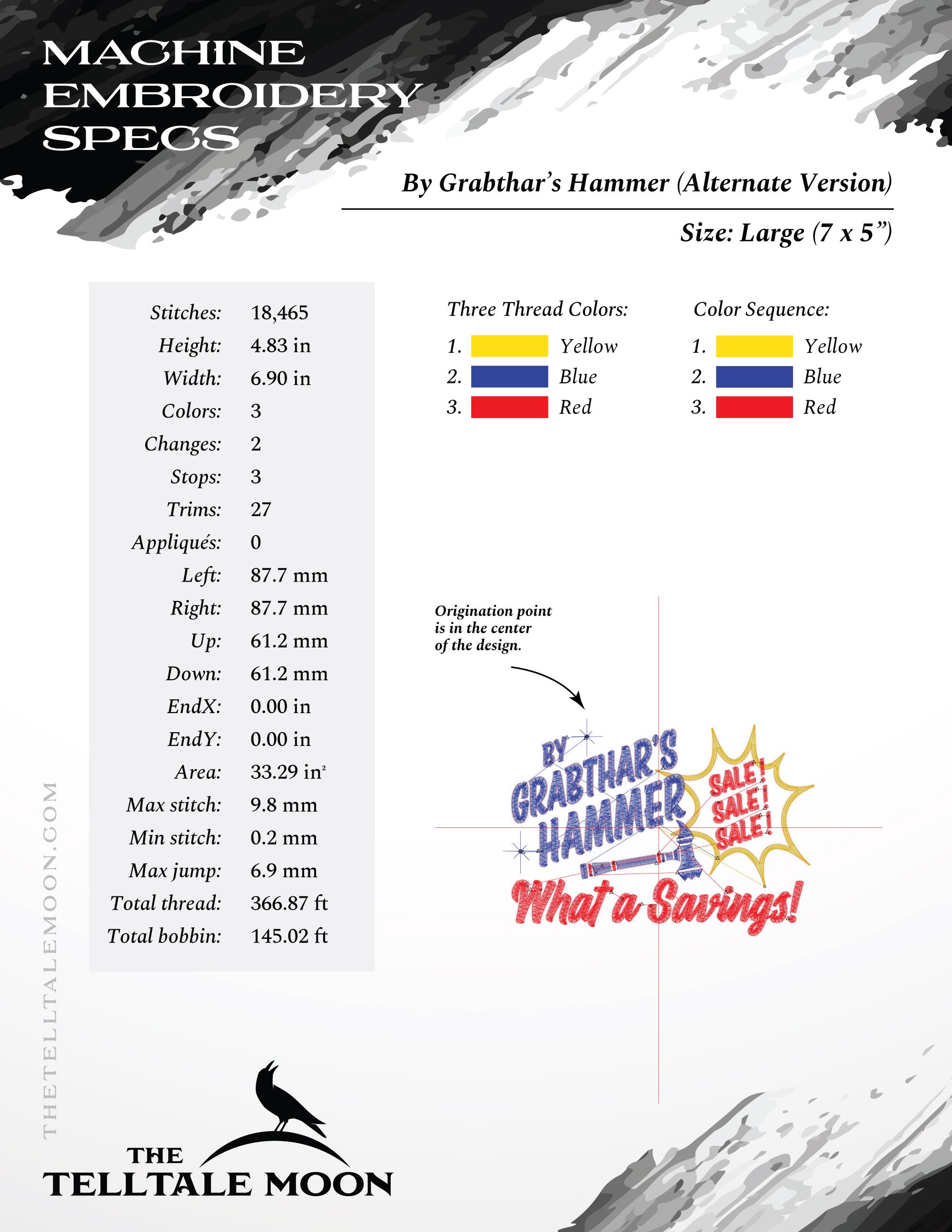 Embroidery: "What a Savings!" Space Humor - Fits 4x4 and Larger Hoops