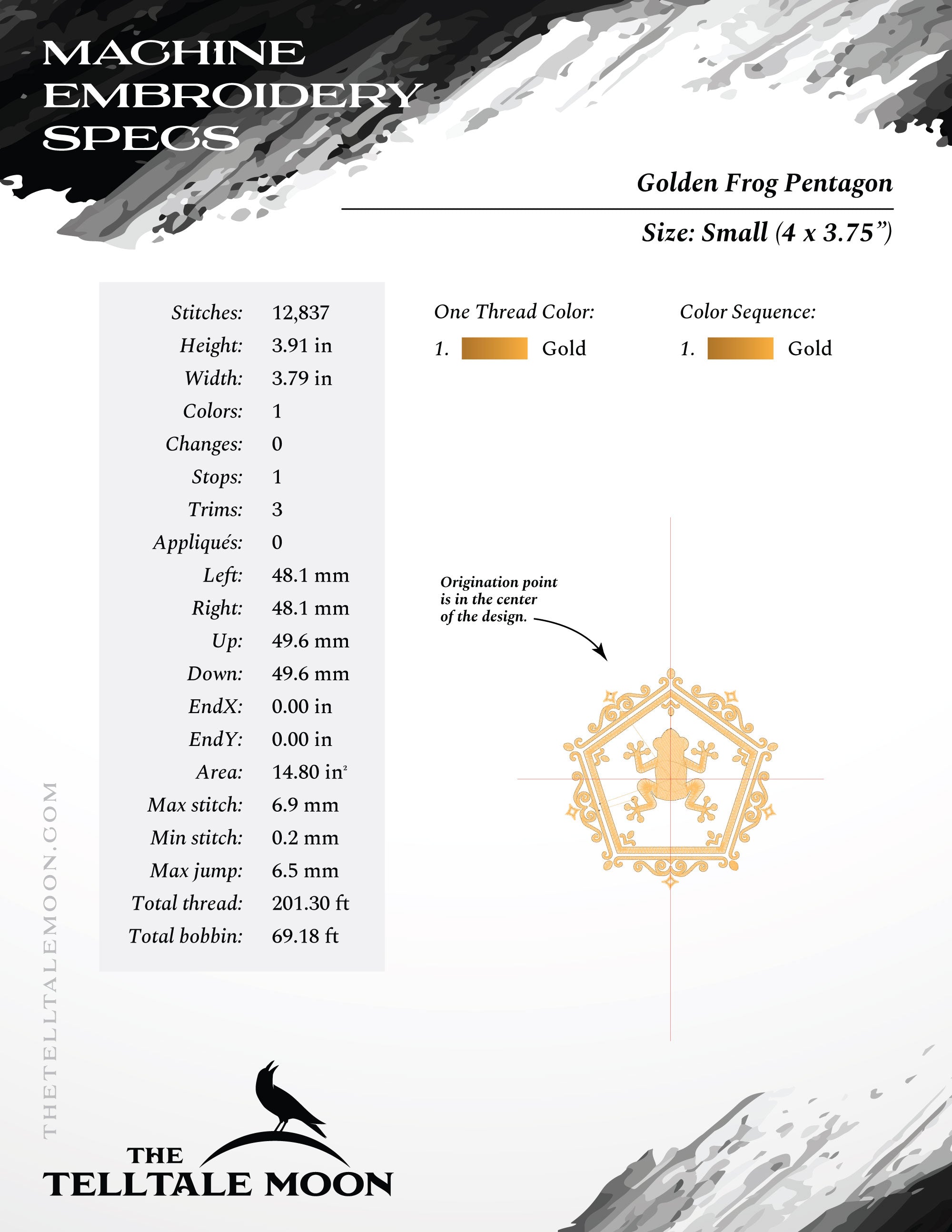Embroidery Files: Magical Candy Frog Theme - Four sizes between 3.5 and 6 Inches Square