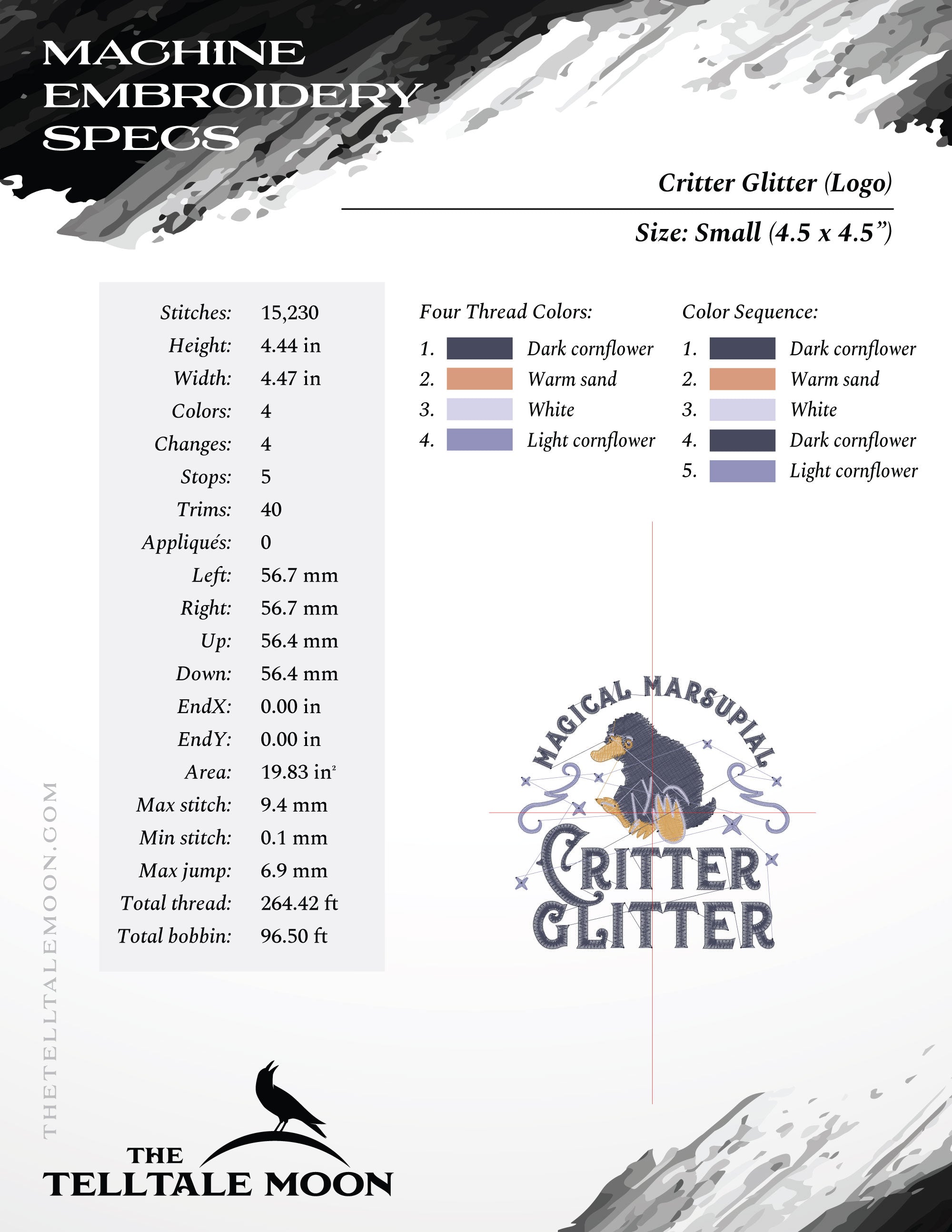 Embroidery: Magical Beast "Critter Glitter" Design Set - 5, 6, 7, and 8 Inches