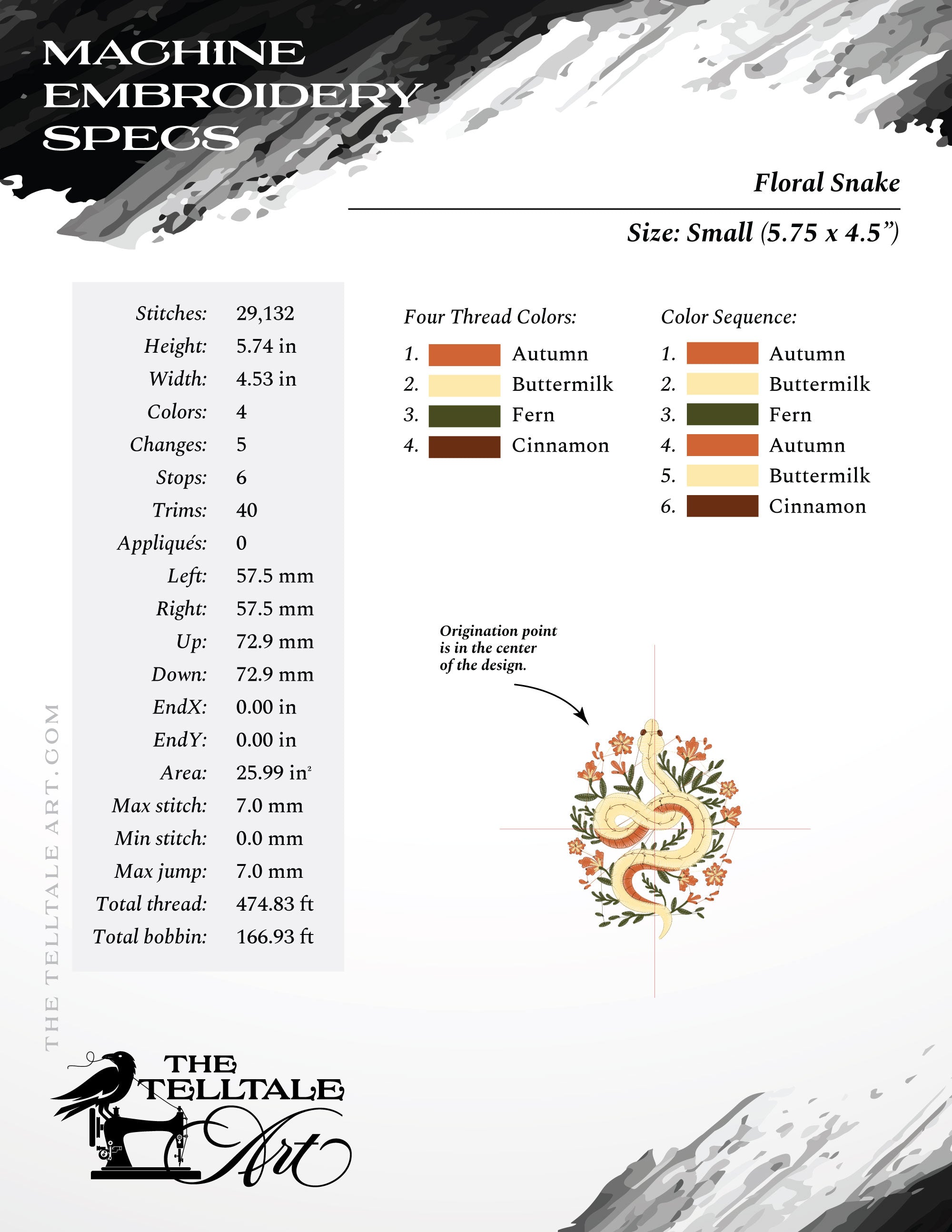 Floral Desert Snake – Eight Sizes 6 to 14 Inches