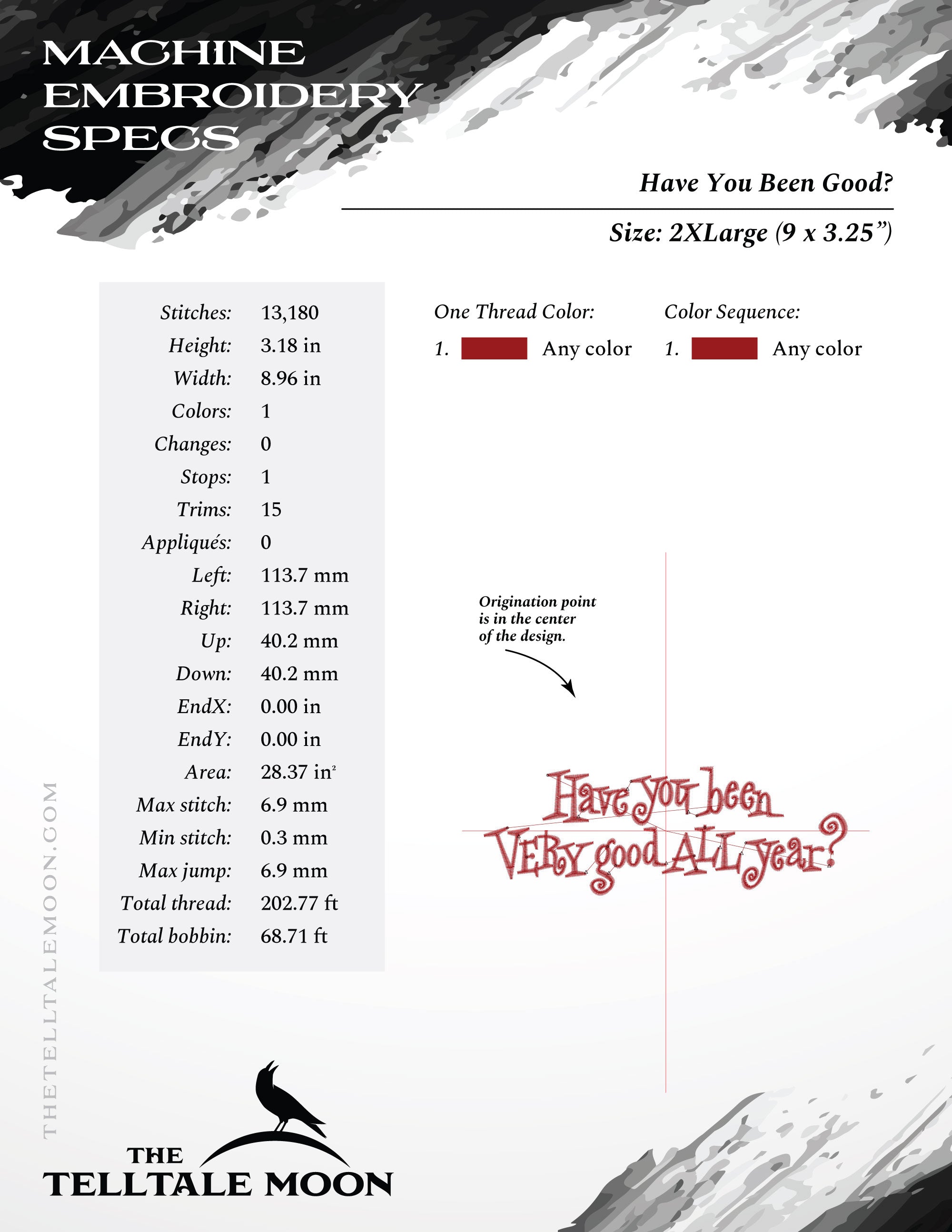 Have You Been Very Good? – Midcentury Holiday Embroidery – Seven Sizes