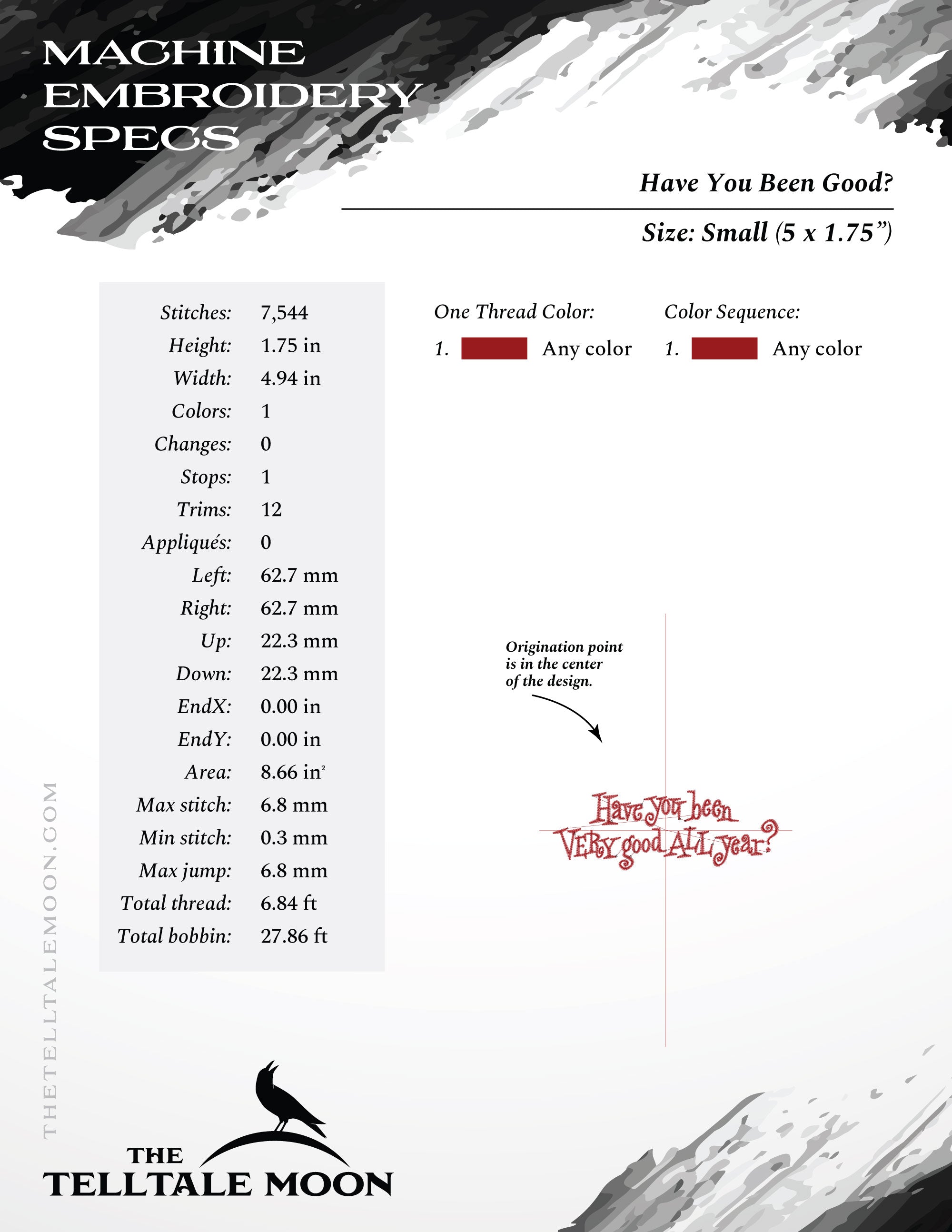 Have You Been Very Good? – Midcentury Holiday Embroidery – Seven Sizes