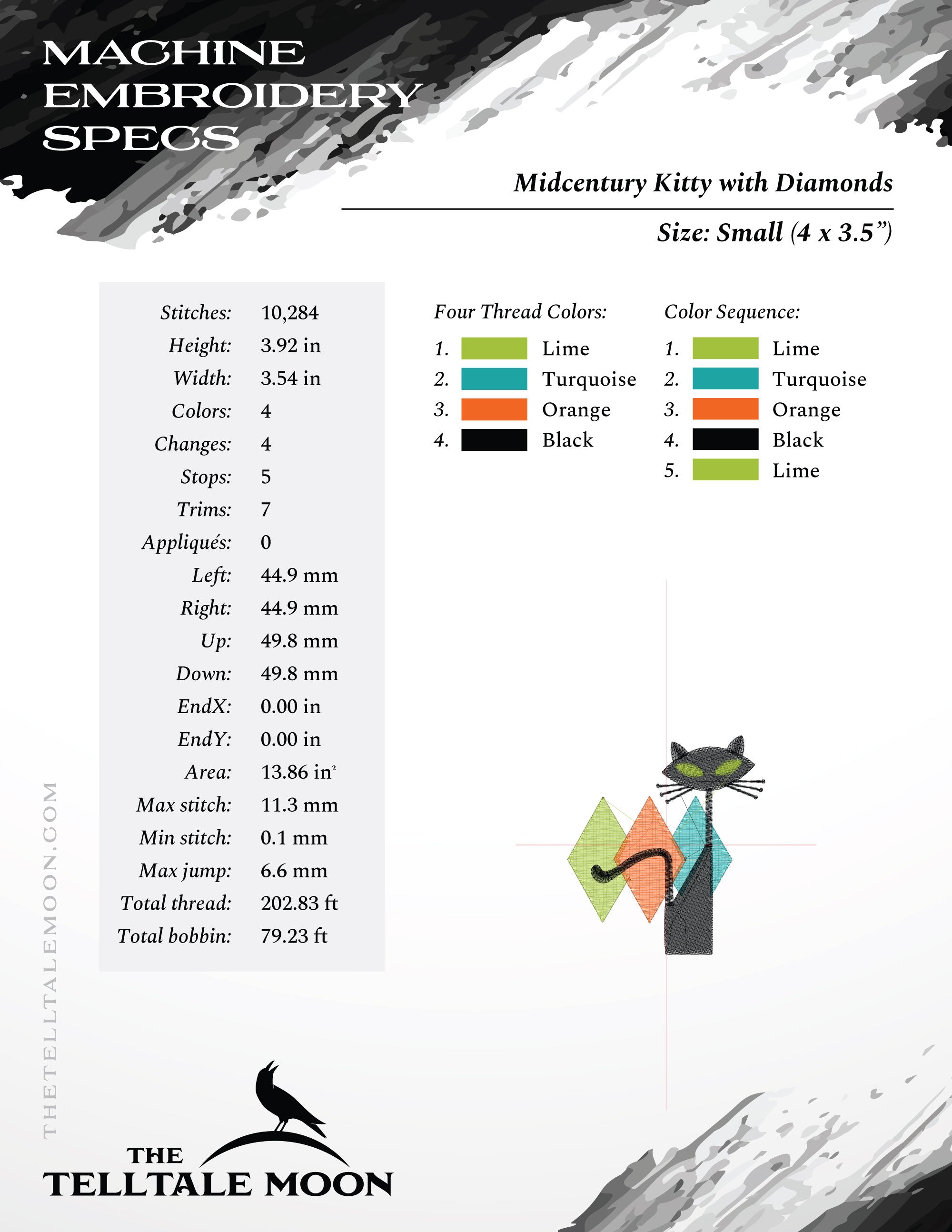 Atomic Lounge Kitty – Four Sizes 4 to 7 Inches – Midcentury Neon