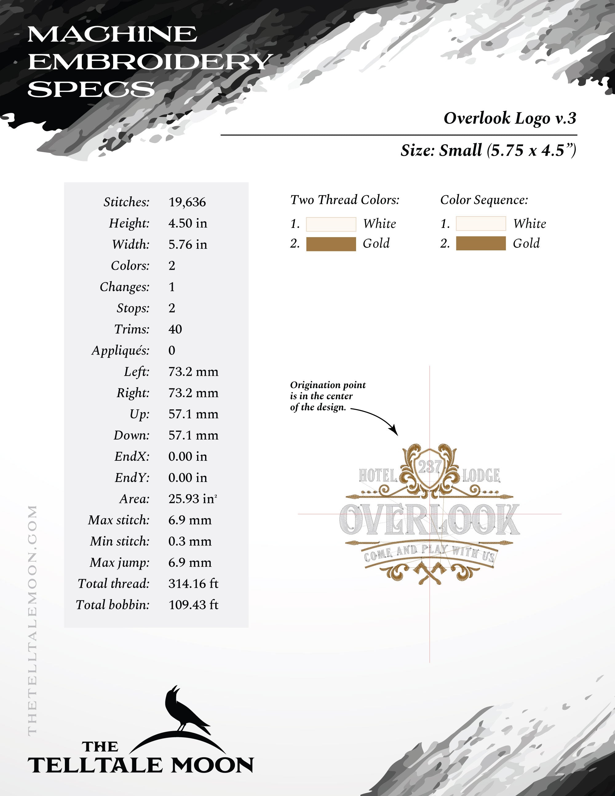 Embroidery: Haunted Hotel Design Set - Three Versions Included, Plus Matching Corner