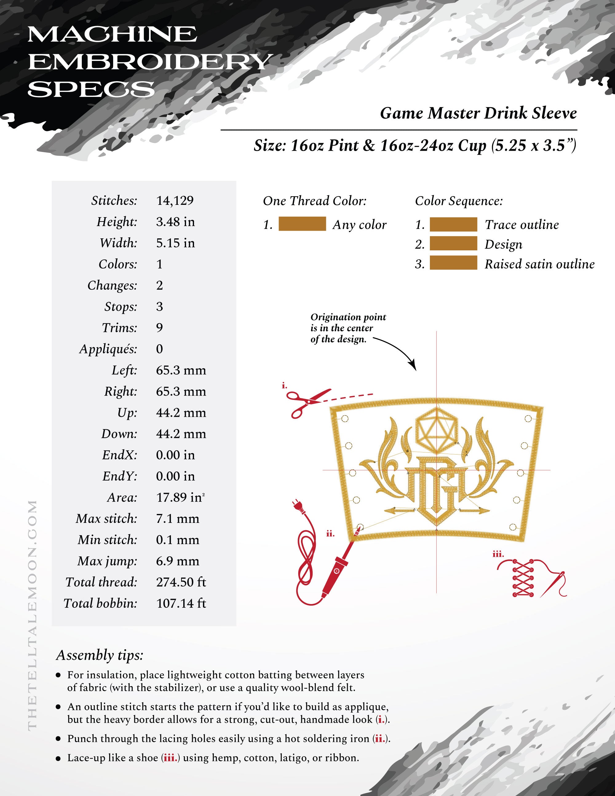 The Game Master Project Set – Heraldic RPG Embroidery Collection – Four Projects