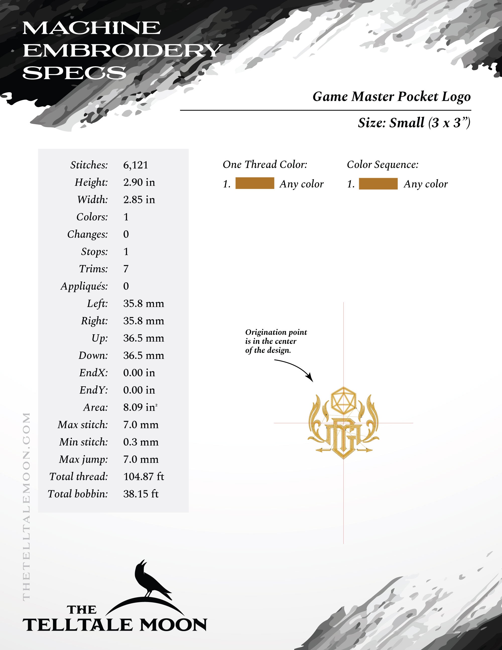 The Game Master Project Set – Heraldic RPG Embroidery Collection – Four Projects