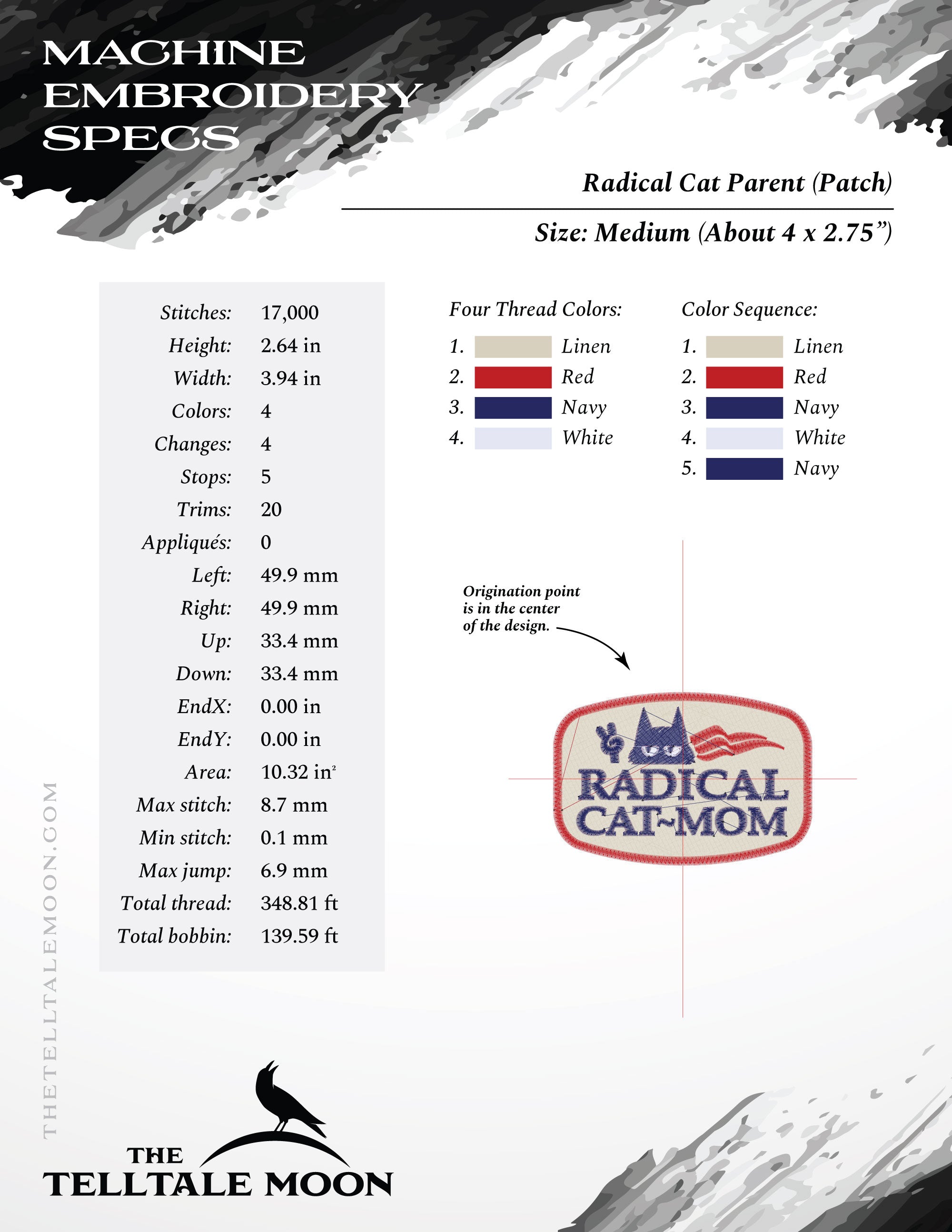 Embroidery Files: "Radical Cat Parent" Patches - Two Designs