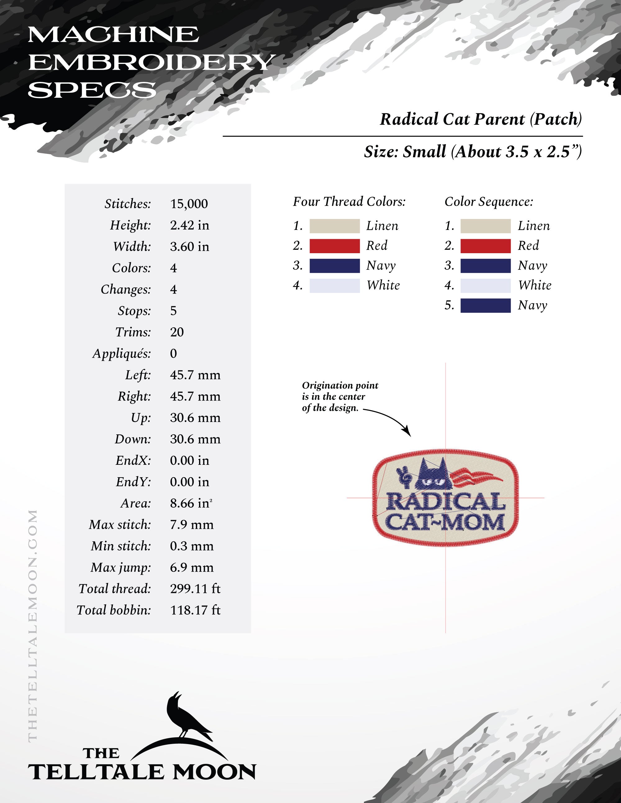 Embroidery Files: "Radical Cat Parent" Patches - Two Designs