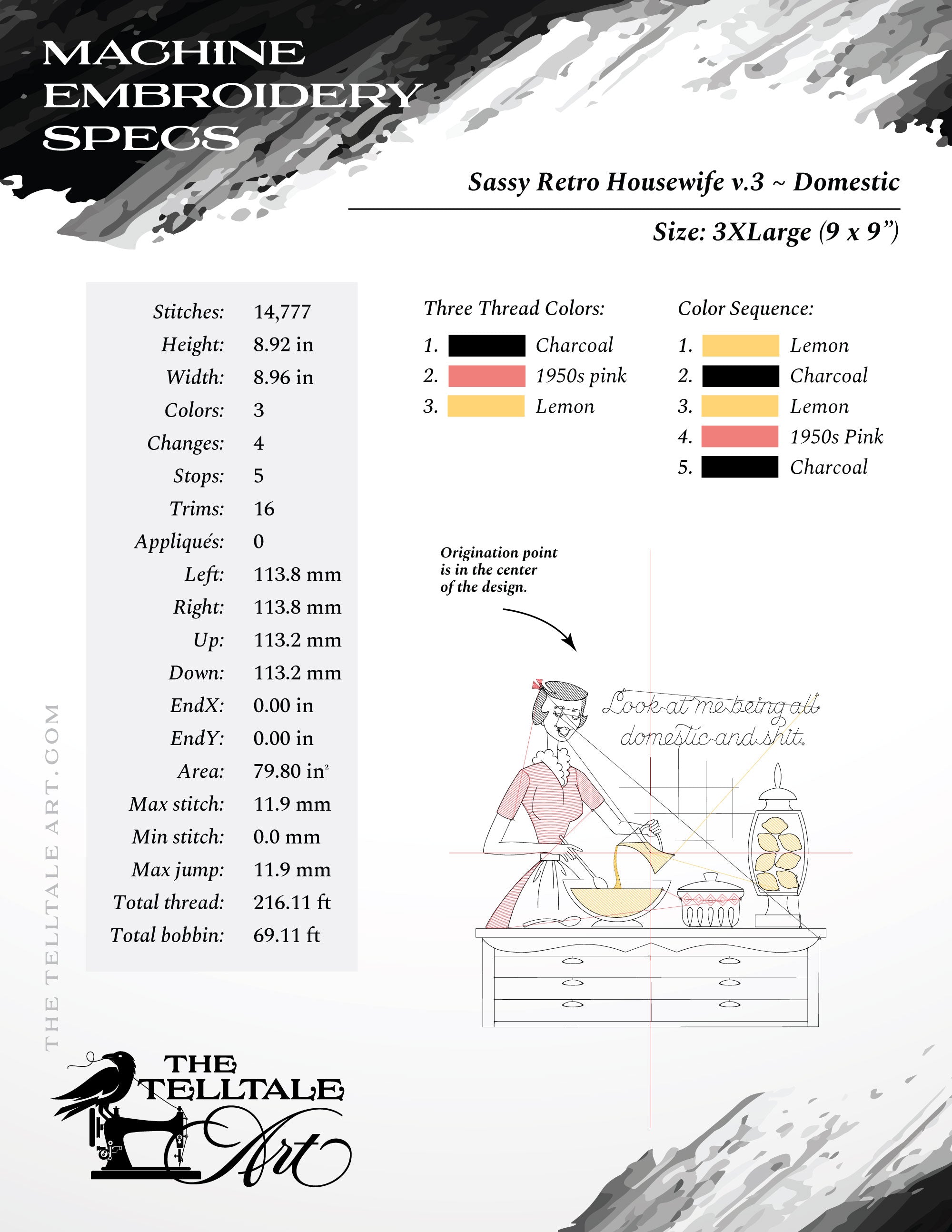 Look at Me Being All Domestic and Sh*t – Five Sizes 5 to 9 Inches – Retro Housewife