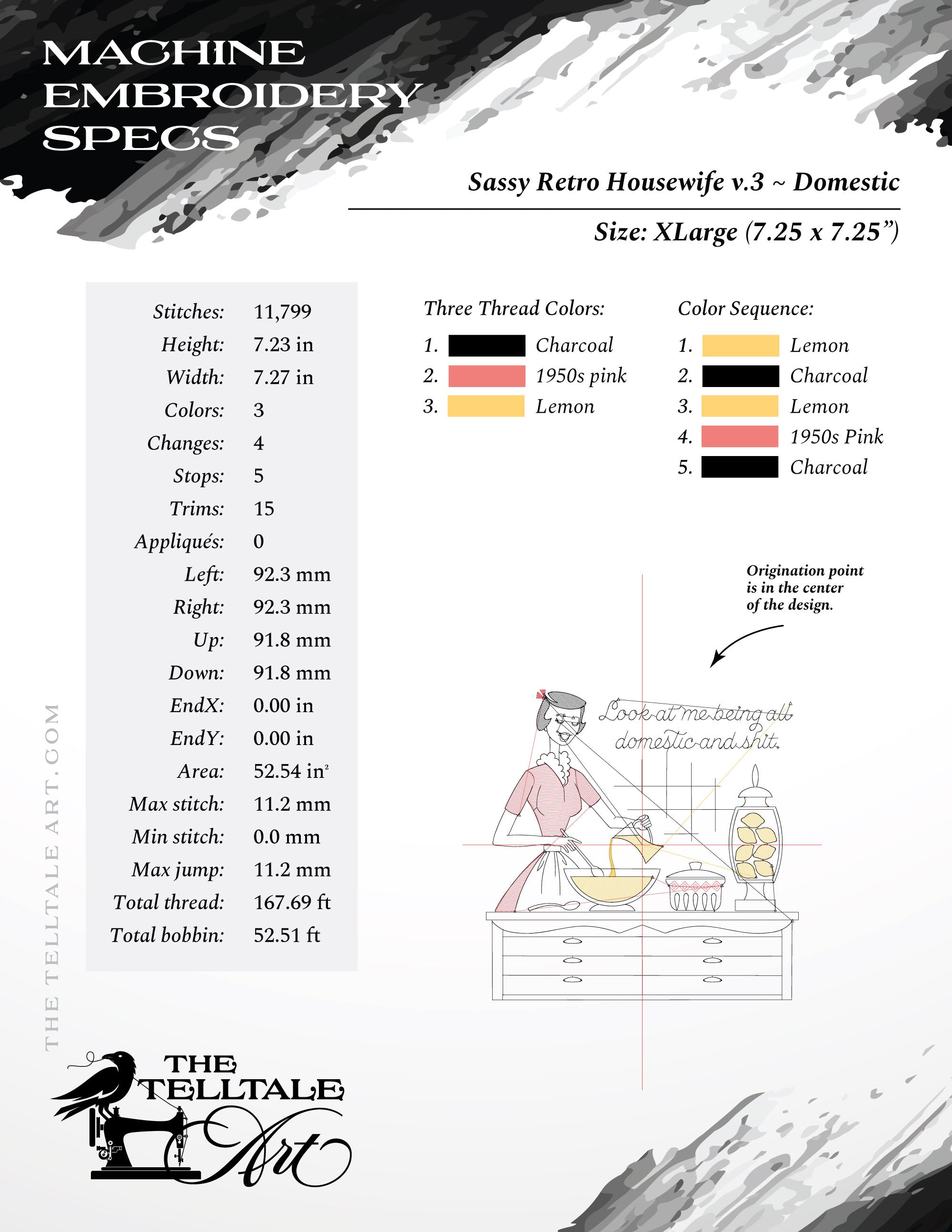 Look at Me Being All Domestic and Sh*t – Five Sizes 5 to 9 Inches – Retro Housewife