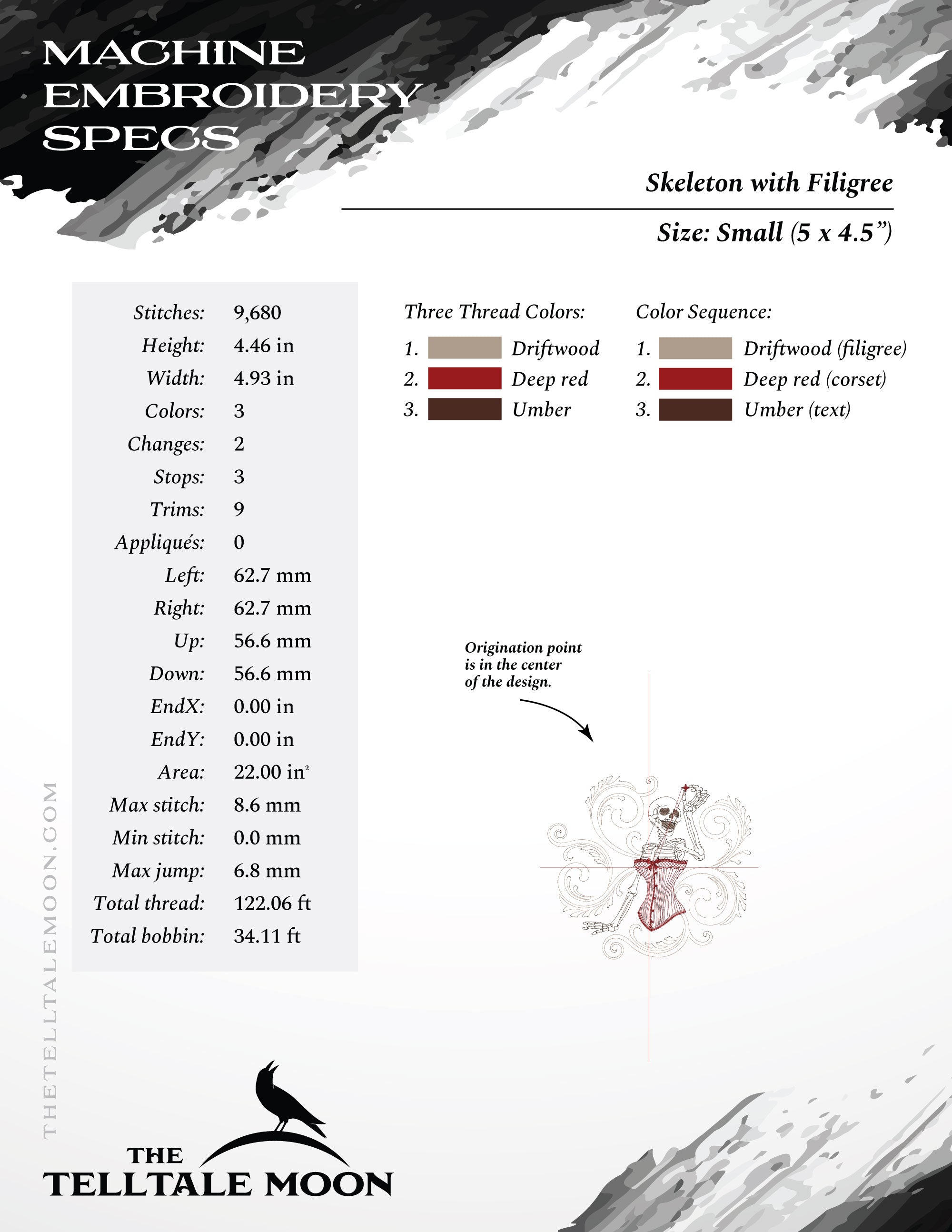 Embroidery: "Royal Corpus Corsets" - Three Styles - Six Sizes Each