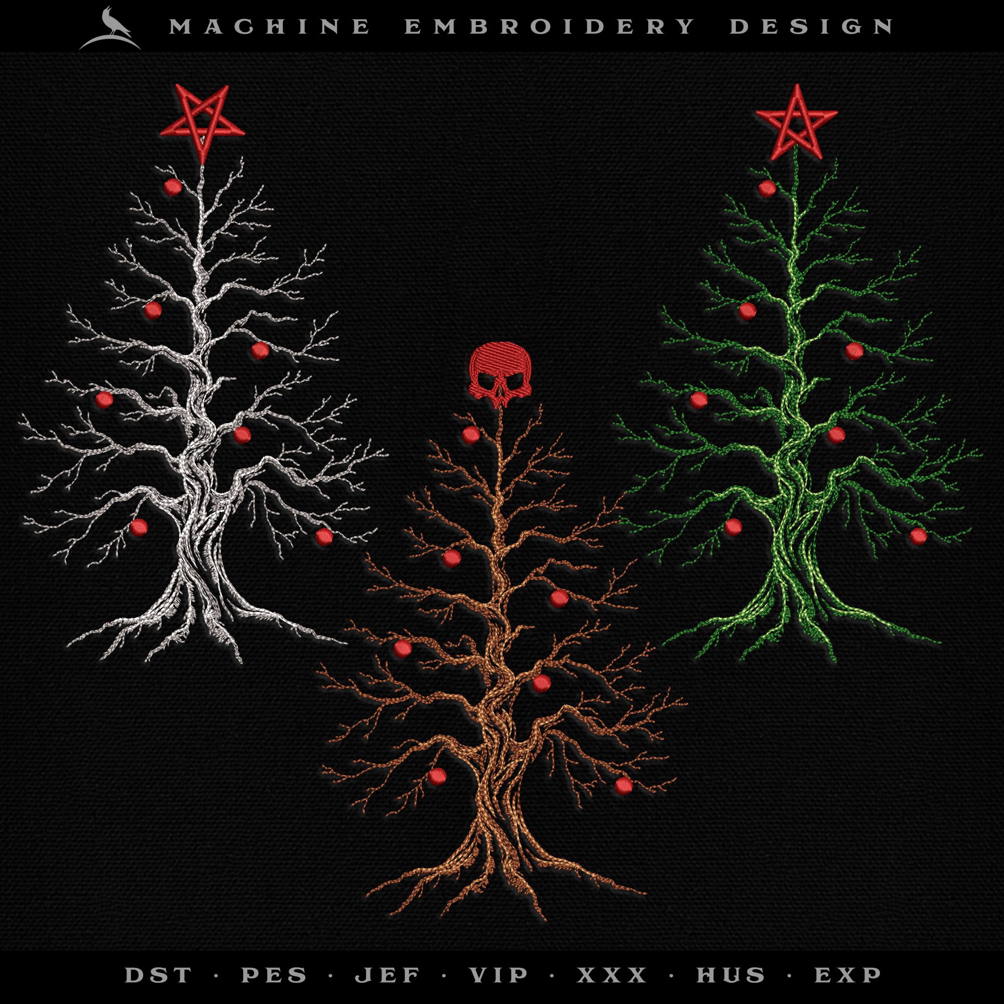 Twisted Trees - Set of Four Themes - Six Sizes 6 to 12 Inches