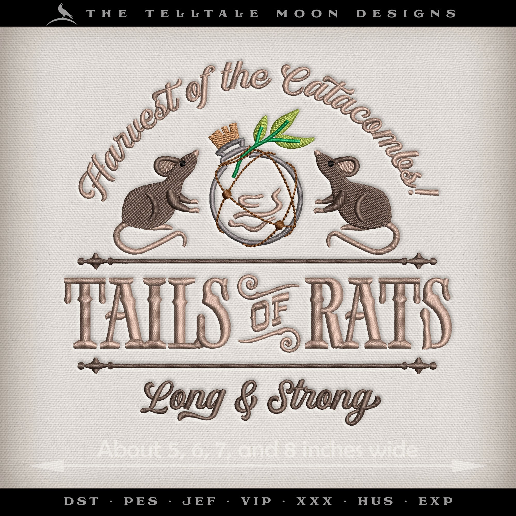 Classic Cute "Tails of Rats" Potion Label - Four Sizes 5 to 8 Inches