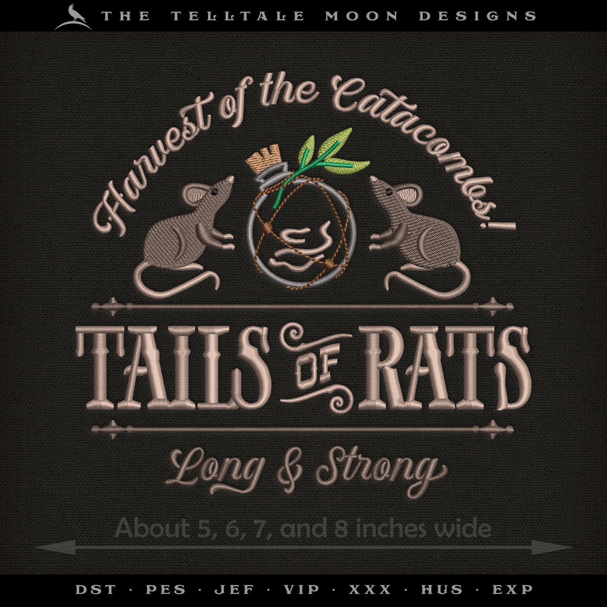 Classic Cute "Tails of Rats" Potion Label - Four Sizes 5 to 8 Inches