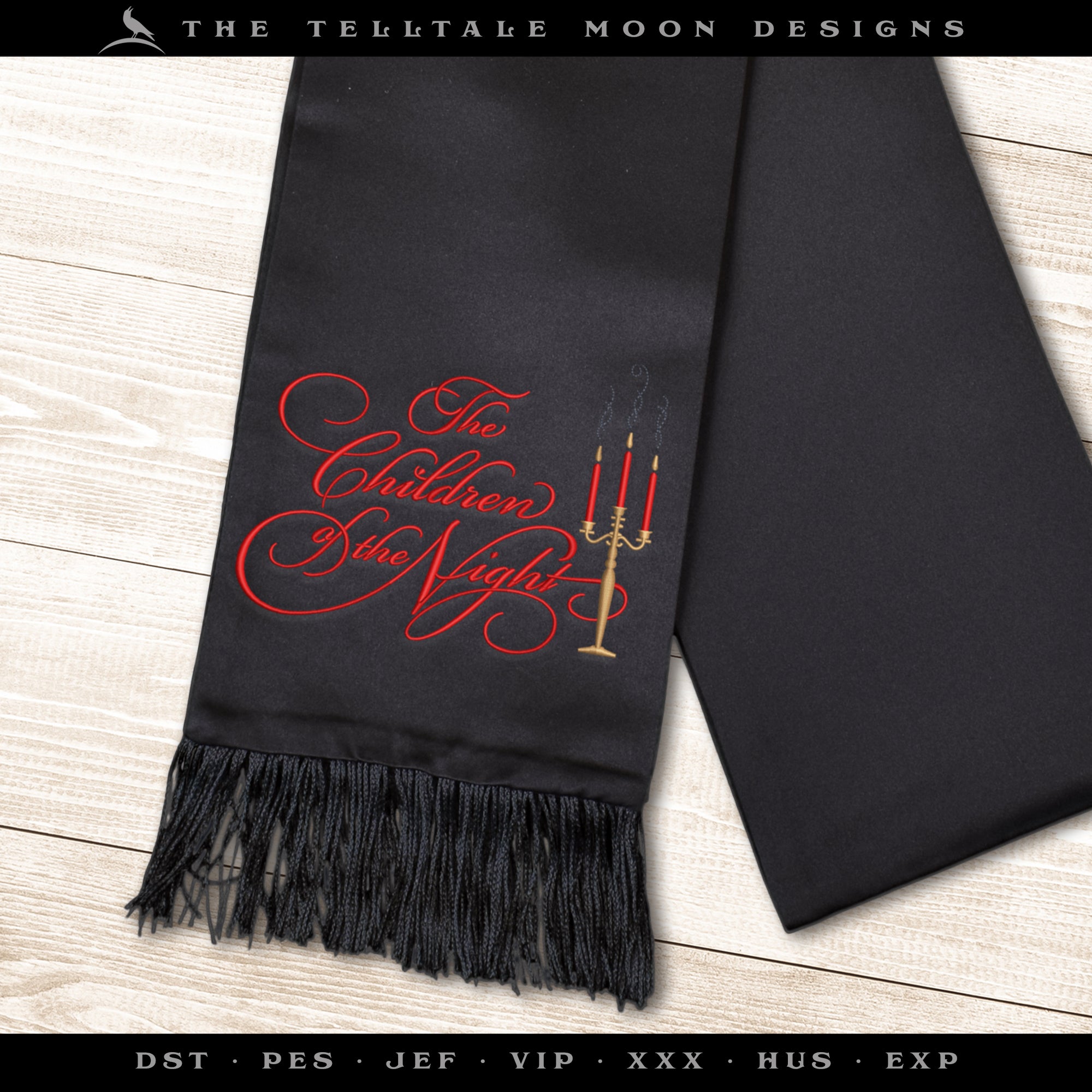 Embroidery Files: "The Children of the Night" in Five Sizes (5, 6, 7, 8, and 9 Inches)