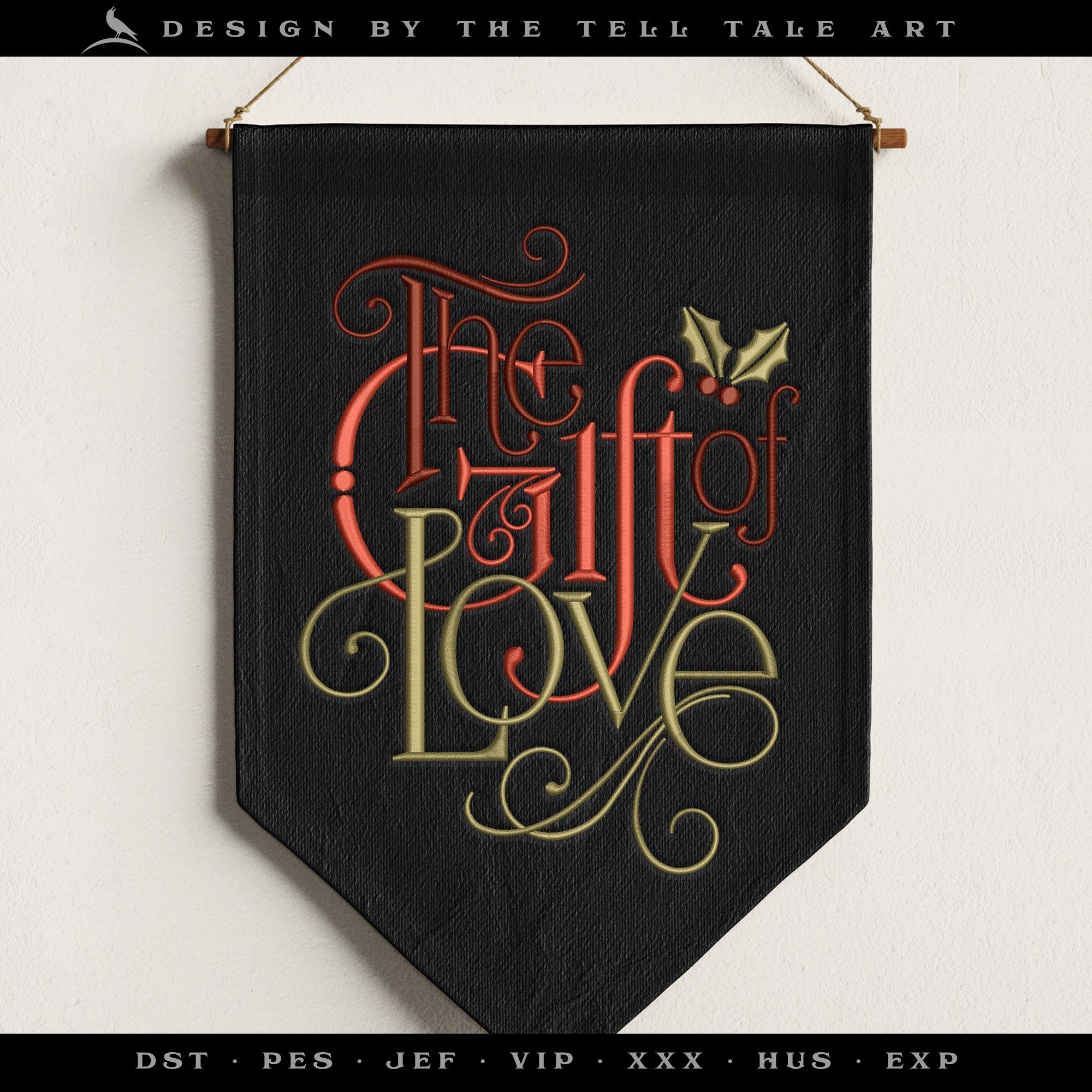 The Gift of Love – Four Sizes 5 to 9 Inches – Elegant Interwoven Typography