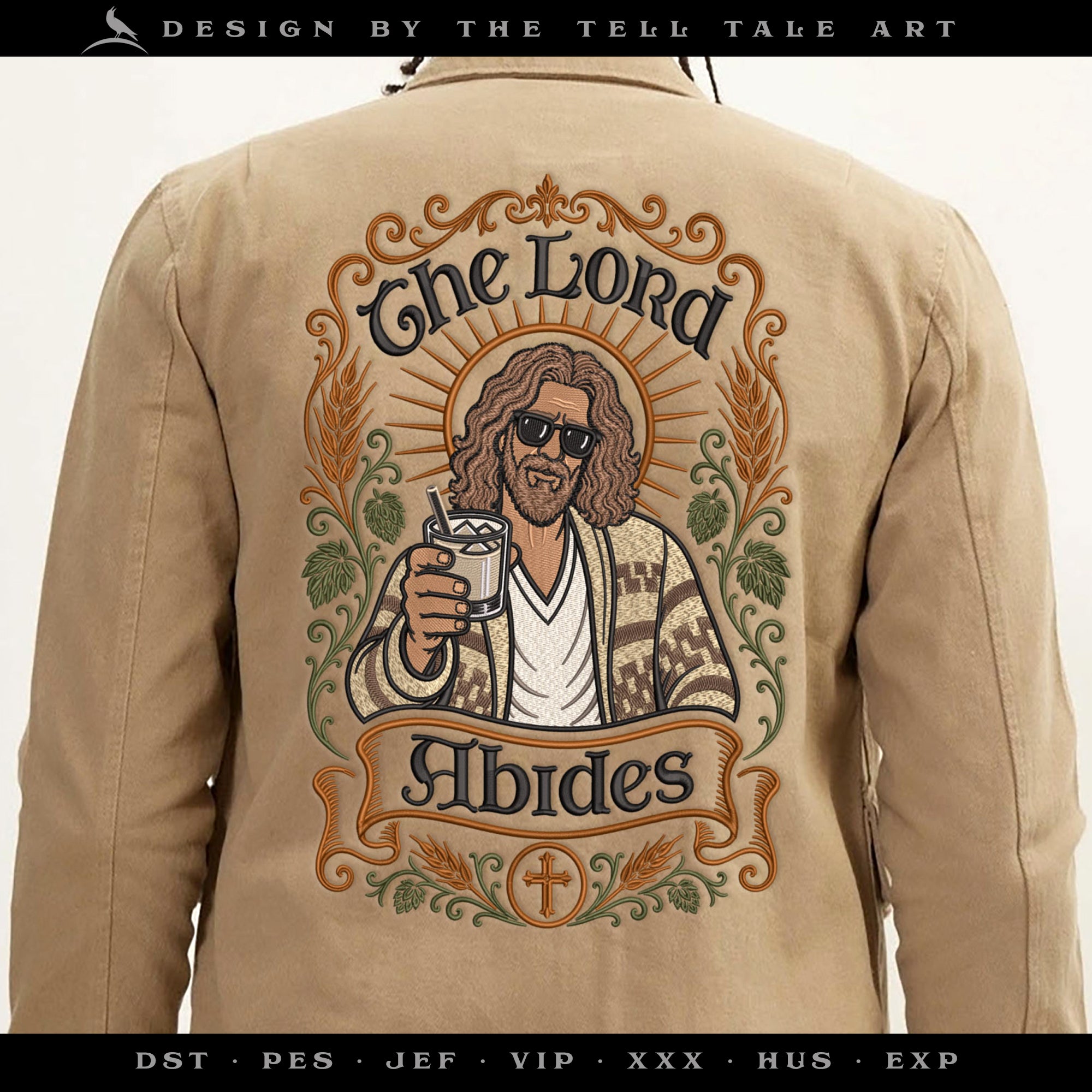The Lord Abides - Premium Embroidery File for Big Projects - 10 to 18 Inches Tall