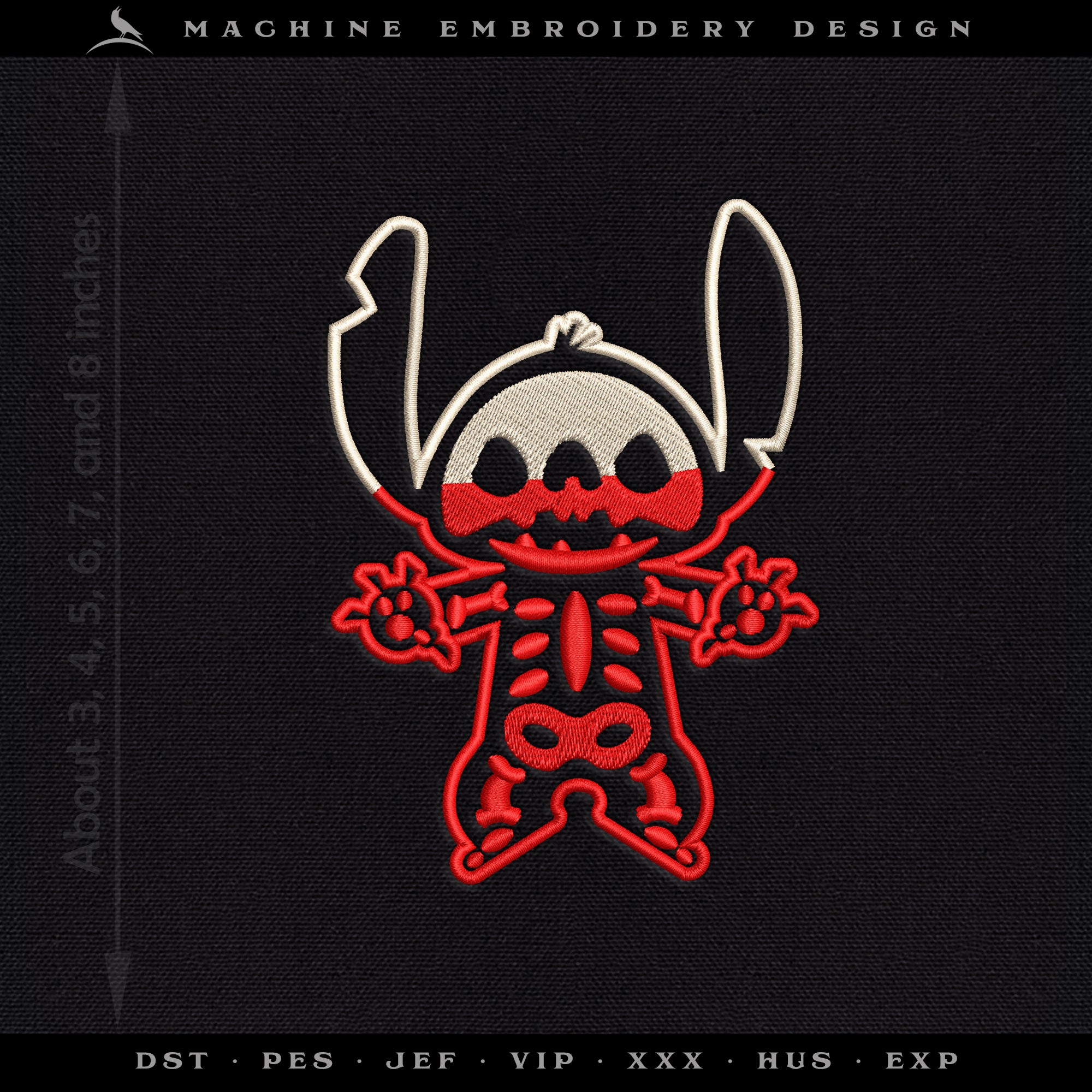 Embroidery: "626 X-Ray" Cute Design Inspired by Magic Kingdom & Stitch (Two Styles)