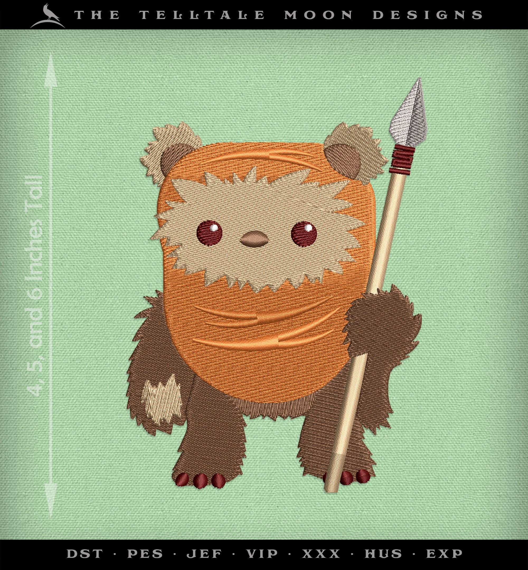 Embroidery: "Weewok" Space Hunter  - 4, 5, and 6 Inches - Seven Thread Colors