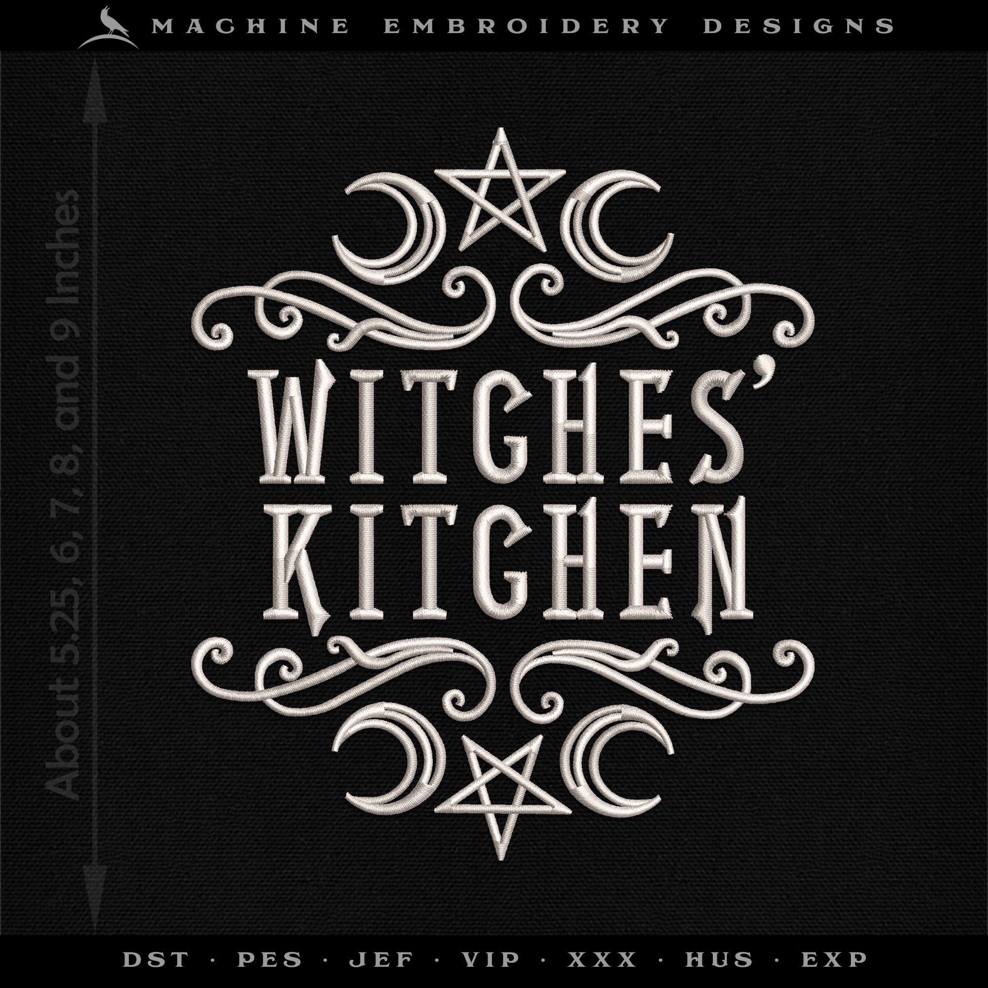 Embroidery: Witches' Kitchen - Five Sizes 5 to 9 Inches