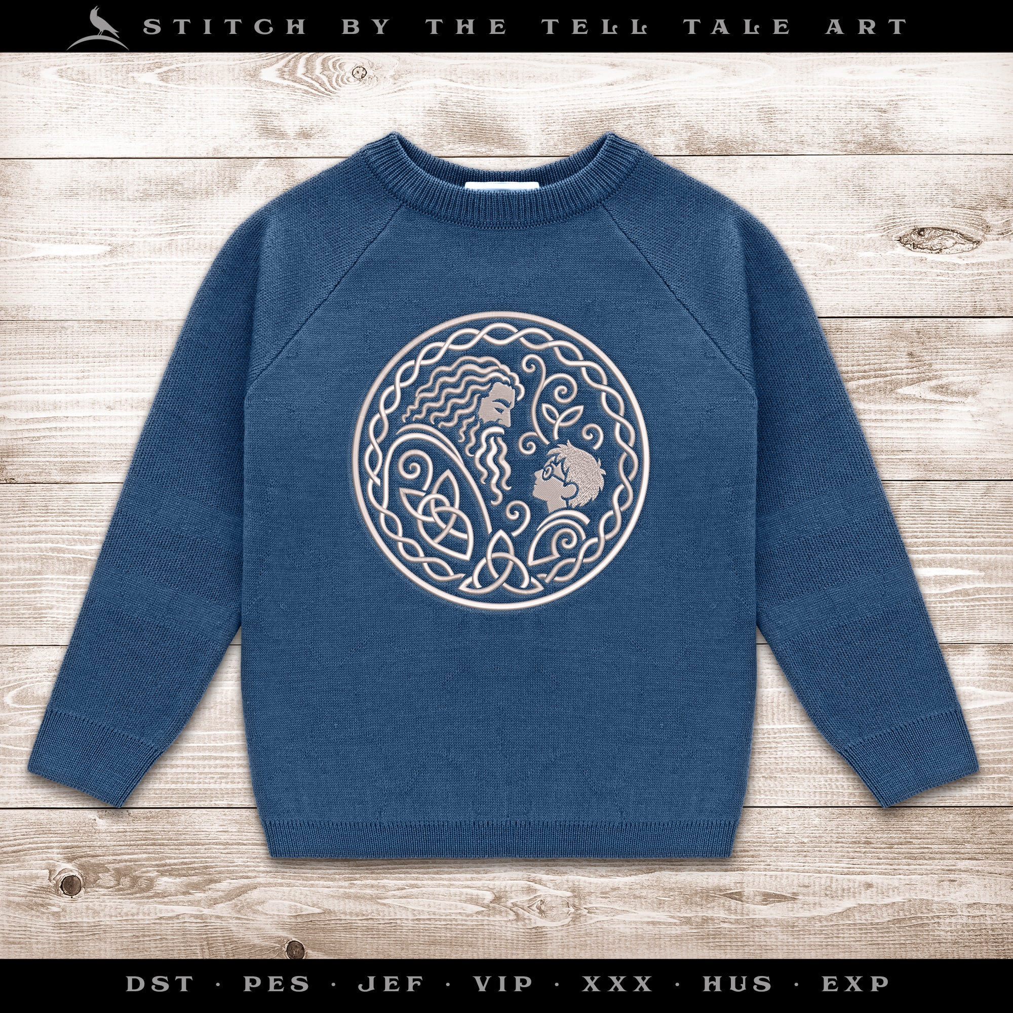 Wizard & Giant Celtic Medallion - Six Sizes 4 to 10 Inches Square