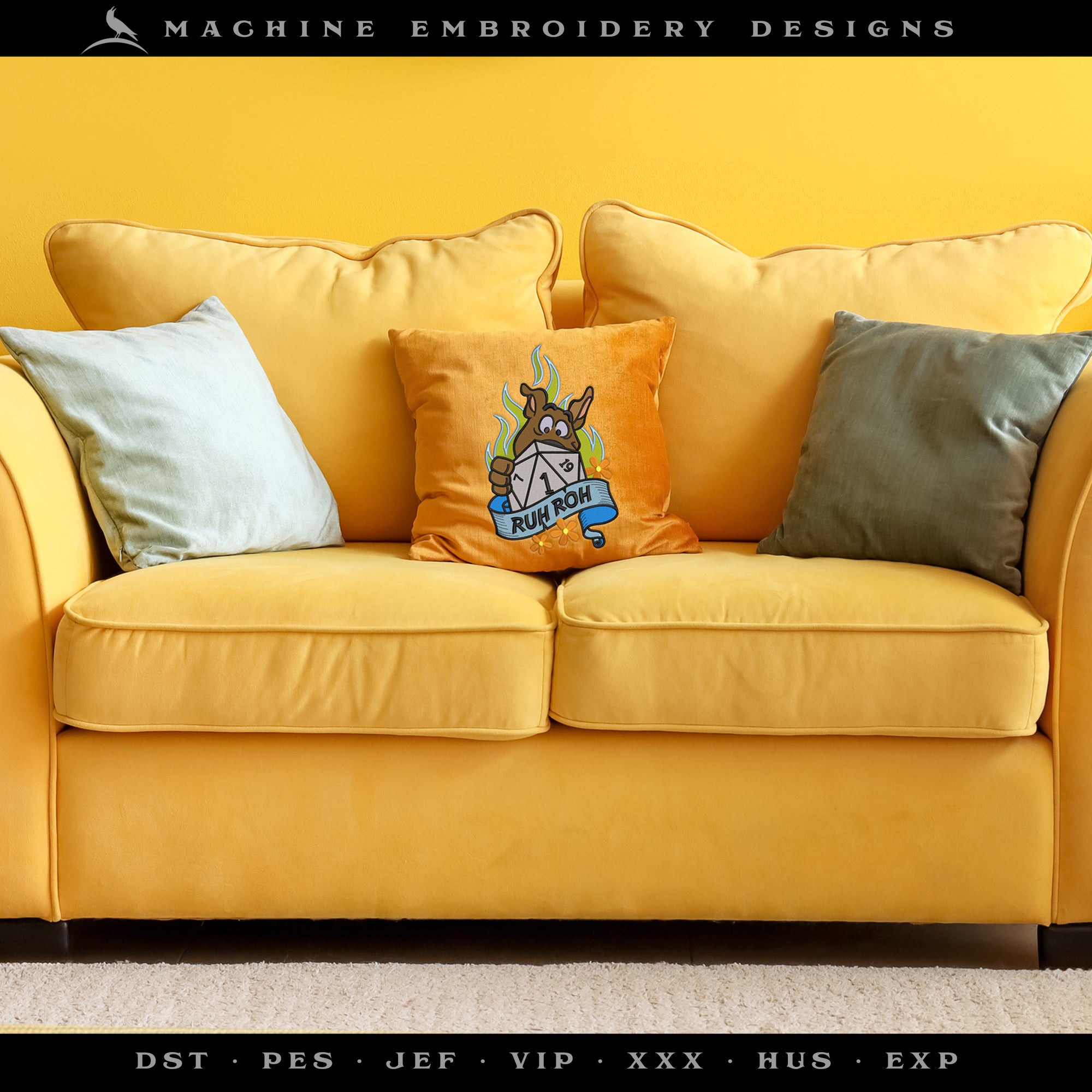 Ruh Roh! D20 Mashup Design – Eight Sizes 4 to 11 Inches