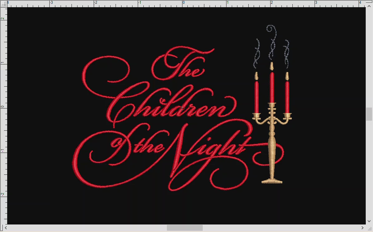 Embroidery Files: "The Children of the Night" in Five Sizes (5, 6, 7, 8, and 9 Inches)