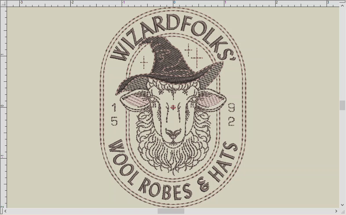 Embroidery: Wizard Wool Robes & Hats (3.5, 4, 5, 6, and 7 Inches Tall, Four Colors)