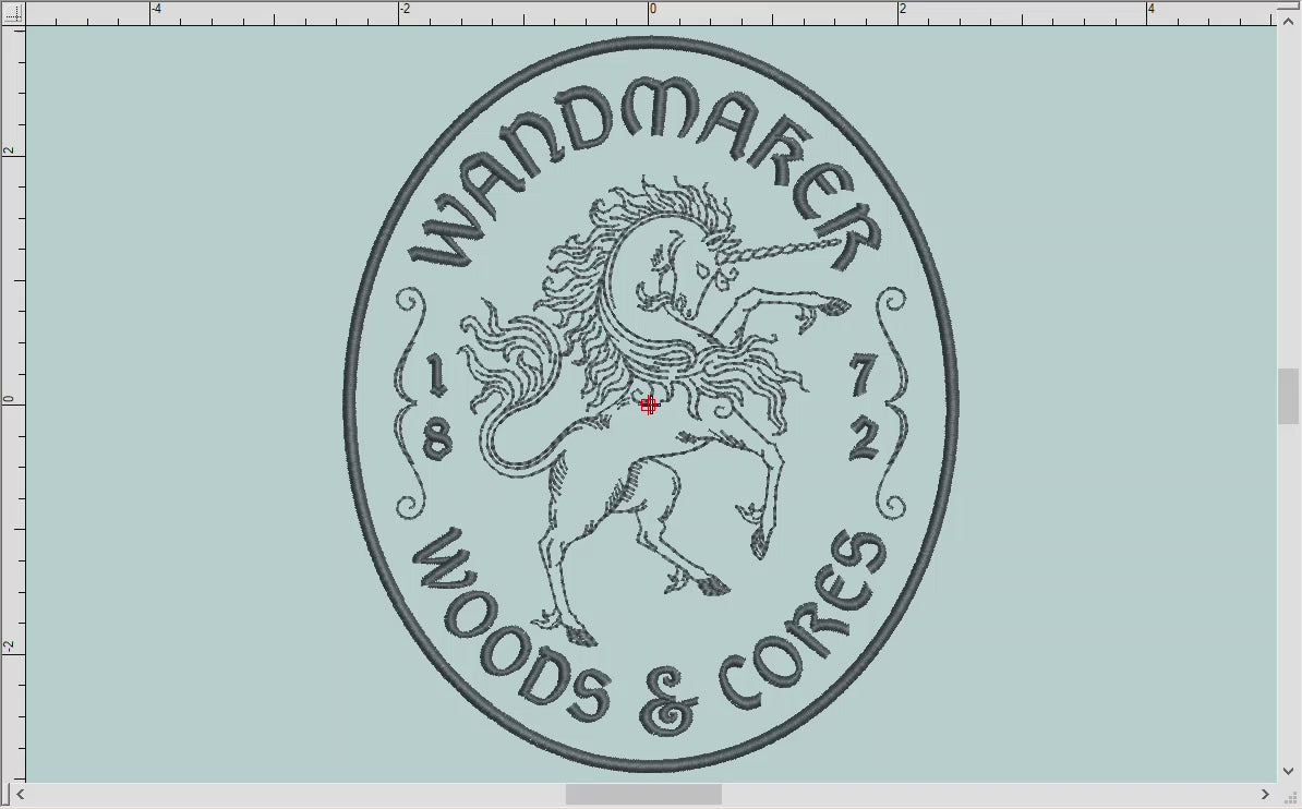 Embroidery Files: "Wandmaker Woods & Cores" in Several Sizes Between 4 and 10 inches Tall