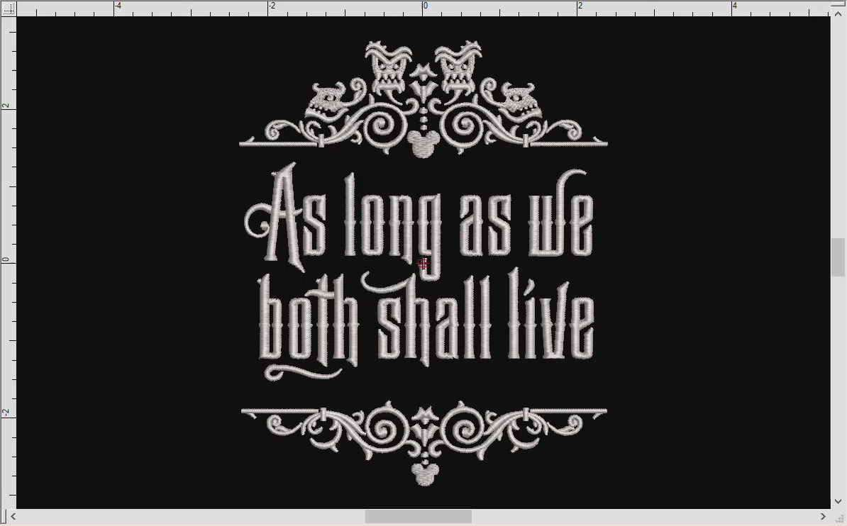 Embroidery: Set of Haunting Wedding Vow Art Inspired by Haunted Mansion - Seven Sizes 5 to 11 Inches