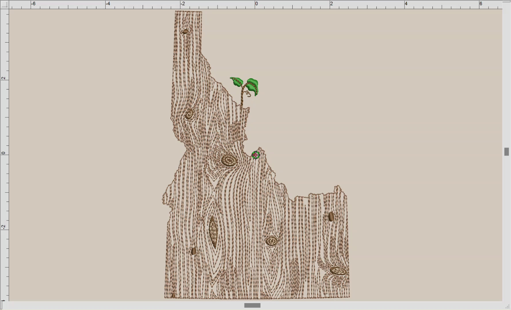 Embroidery: Idaho Woodgrain - Four Sizes Between 7 and 12 Inches Tall