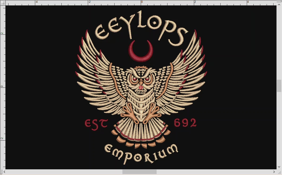 Machine Embroidery: Pagan Style Owlery Sign (6, 7, 8, 9, and 10 Inches Wide)