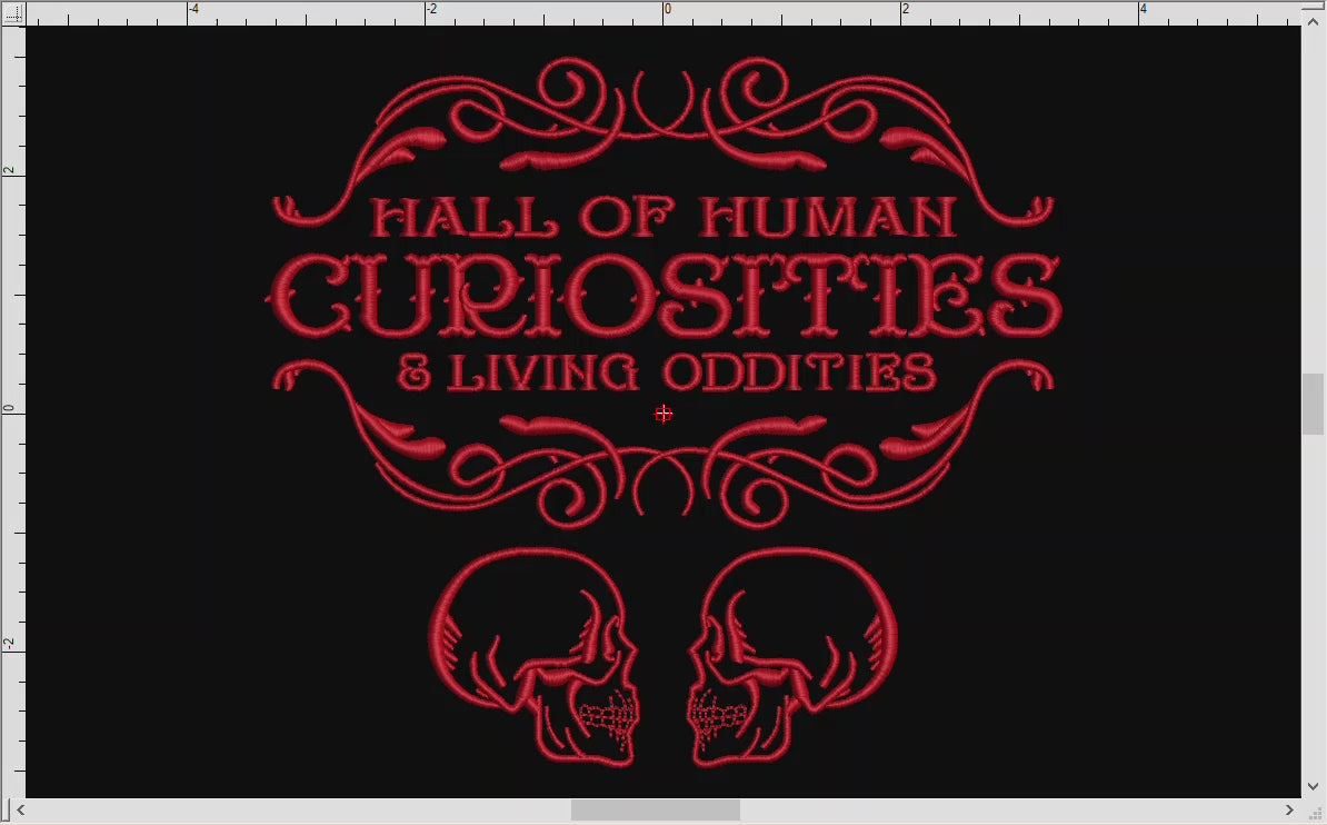 Embroidery: "Hall of Human Curiosities" Vintage Theme - Includes Several Variations and Sizes