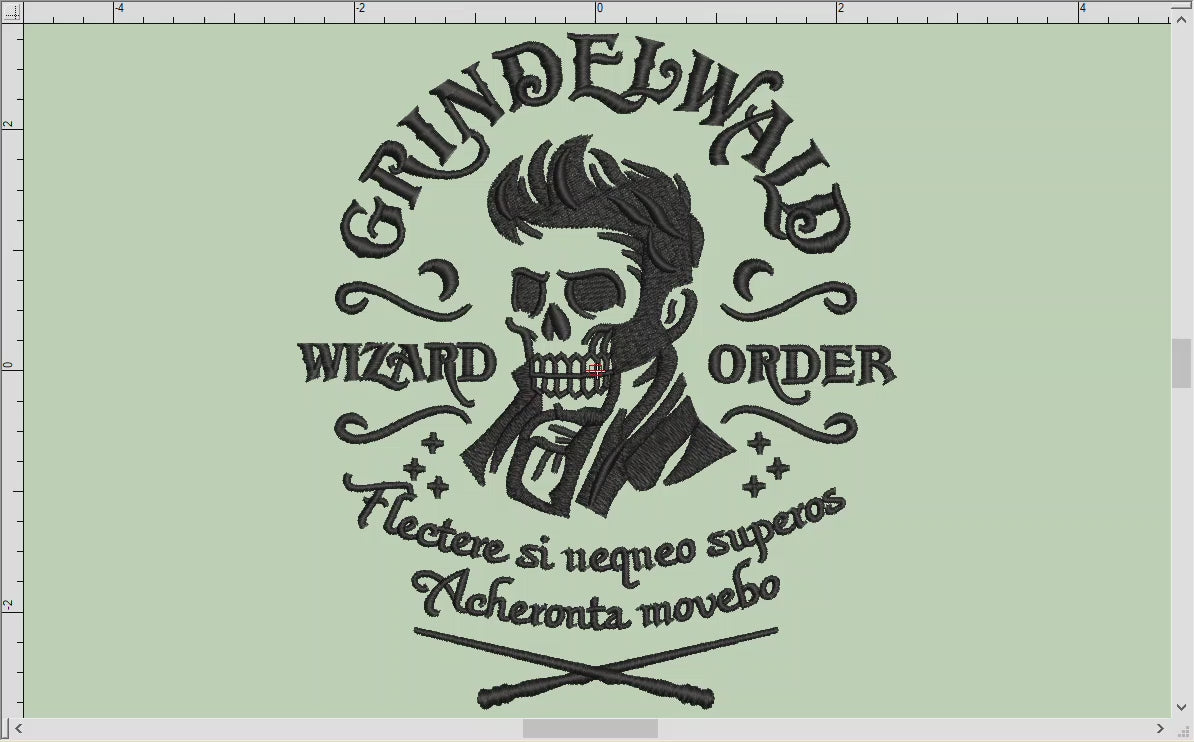 Embroidery Files: Dark Wizard Order (5, 5.5, 6, 6.75, 7.8, and 9 Inches Tall)