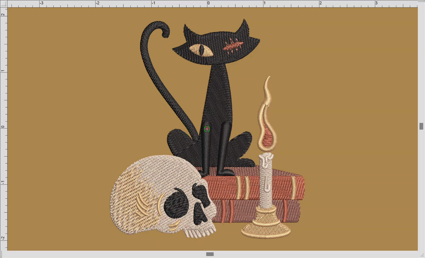 Embroidery: Poe-inspired "The Black Cat" - Four Sizes from 3.5 to 6 Inches