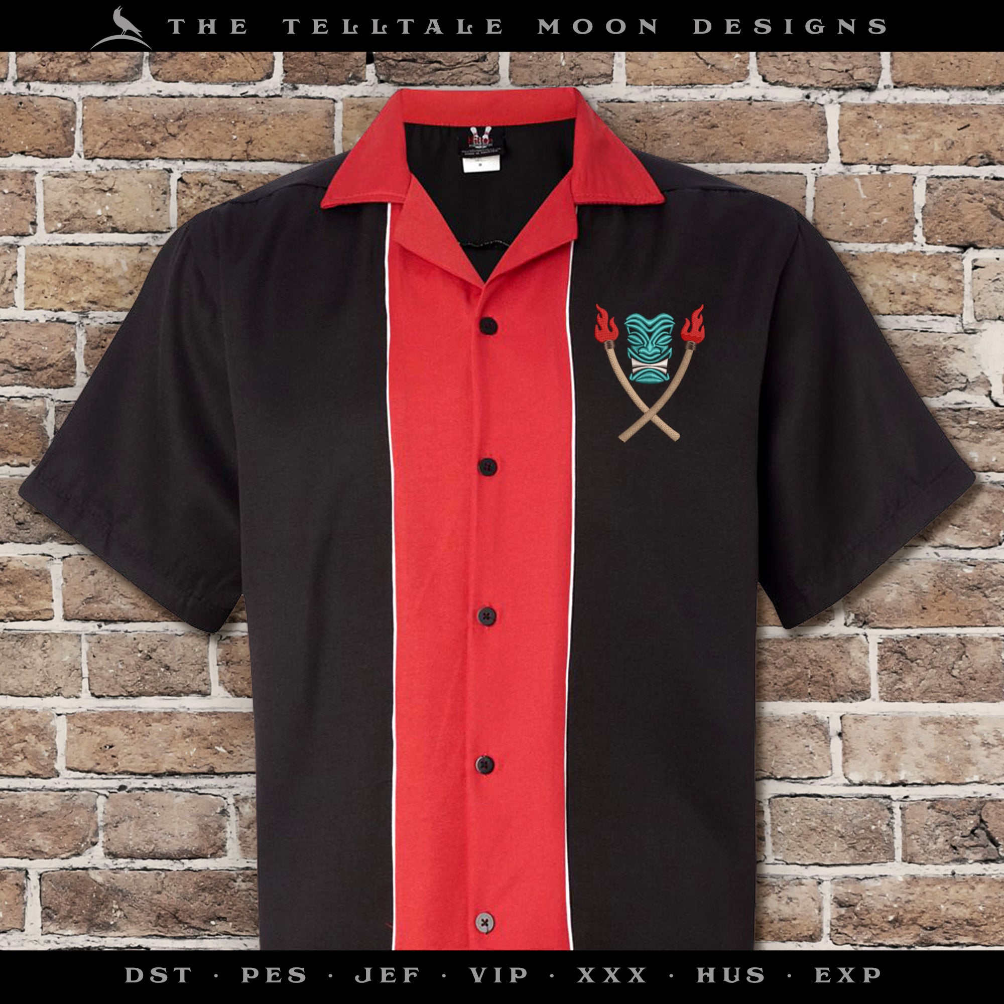 Embroidery: Mid Century Tiki, in Several Sizes 3.5 to 5.5 Inches