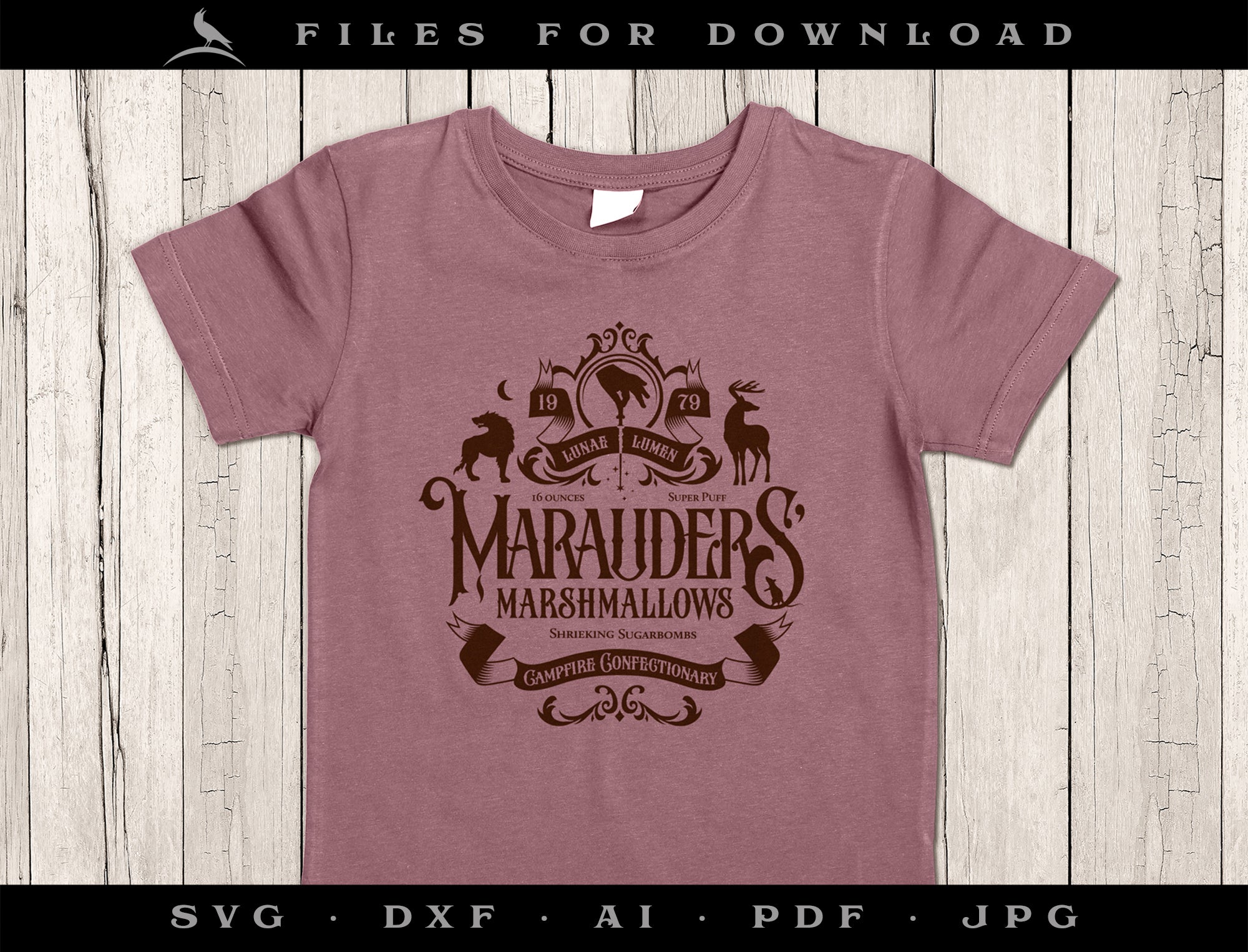 Art & Cut File Set: Wizard-themed Marauders Marshmallows Design