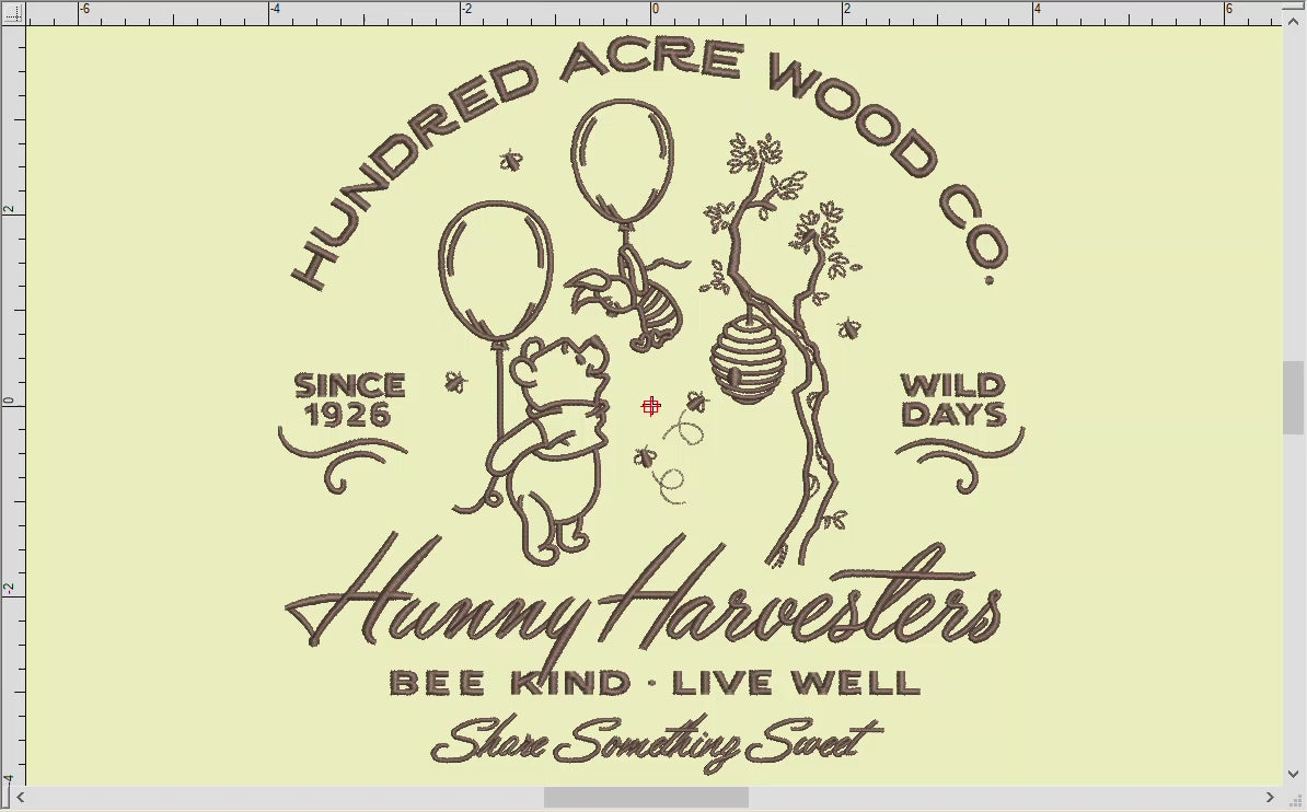 Machine Embroidery: "Hunny Harvesters" (Includes Both 7.8 Inch Design and Smaller Separated Parts)