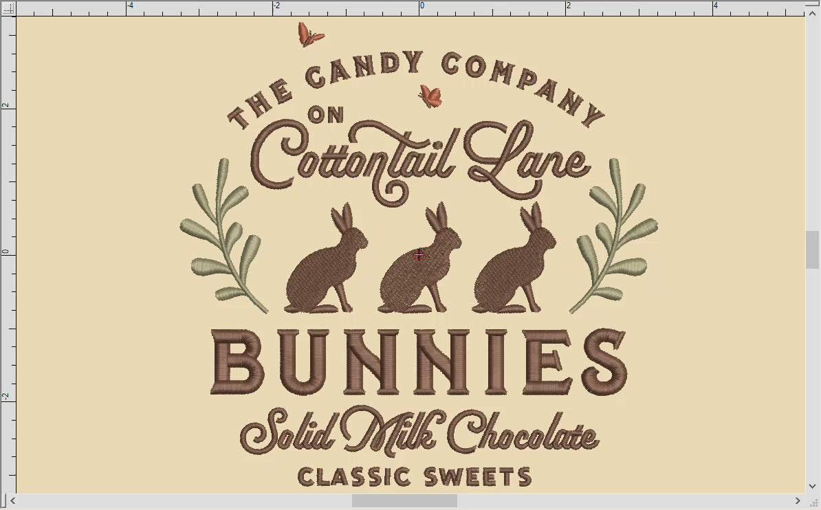 Embroidery: "Cottontail Lane Bunnies" Spring Fun - 6.5 and 7.5 Inches Wide