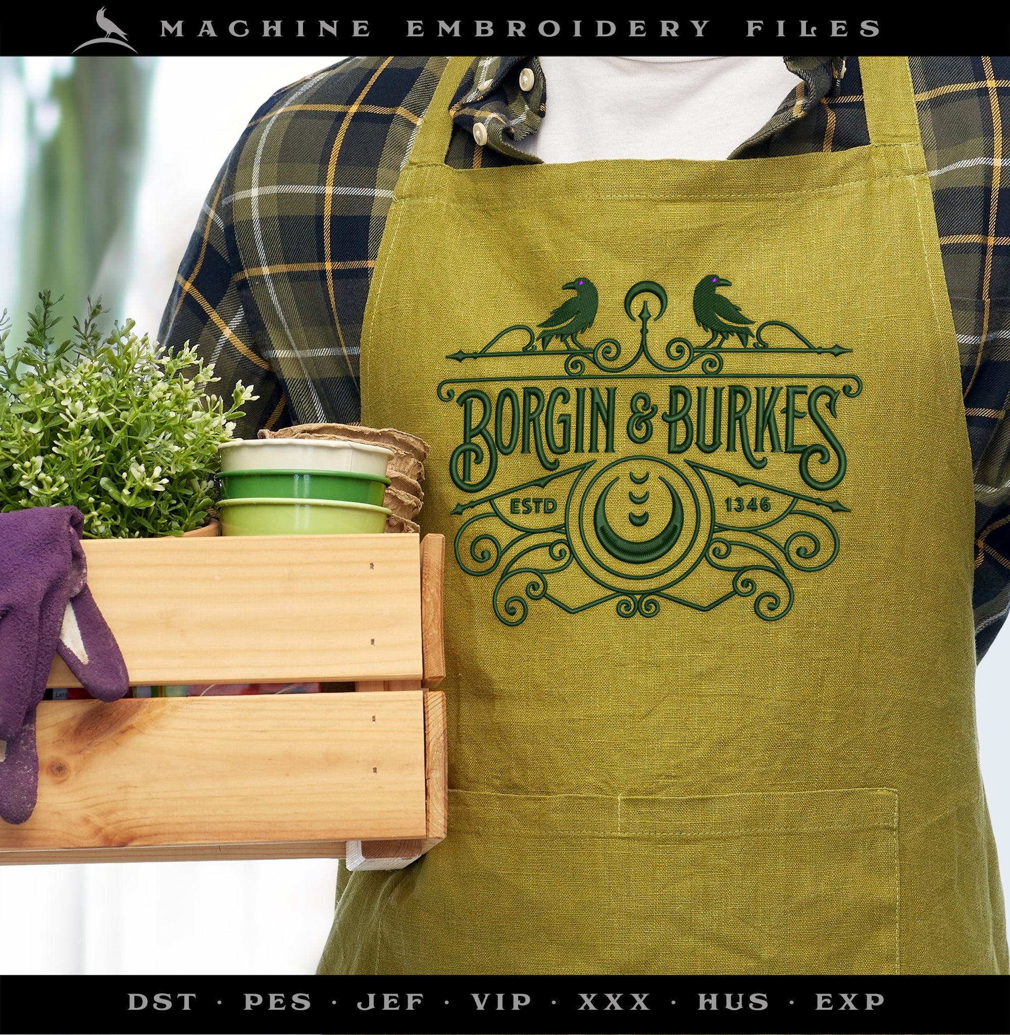 Embroidery: Dark Wizard Relics Sign - 7, 8, and 9.5 Inches - Plus a Split Version