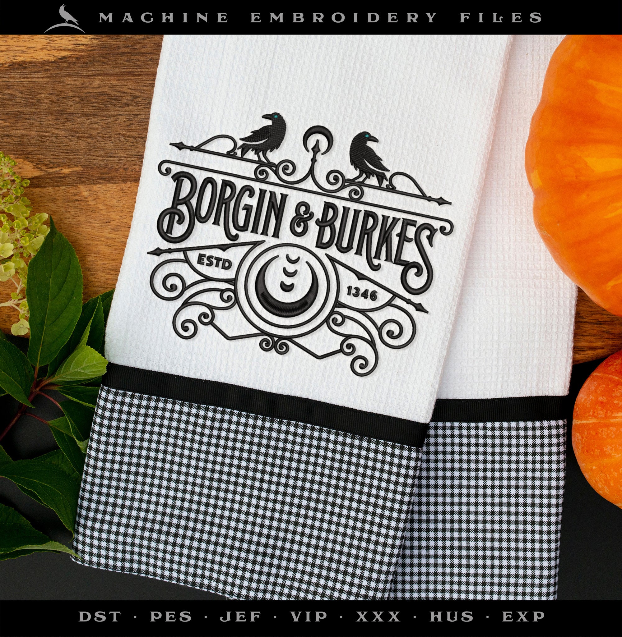 Embroidery: Dark Wizard Relics Sign - 7, 8, and 9.5 Inches - Plus a Split Version